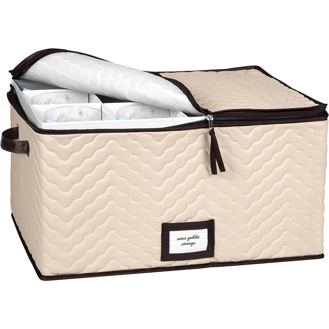 Stemware Storage Case for Wine Glasses - Holds 12 Glasses -19