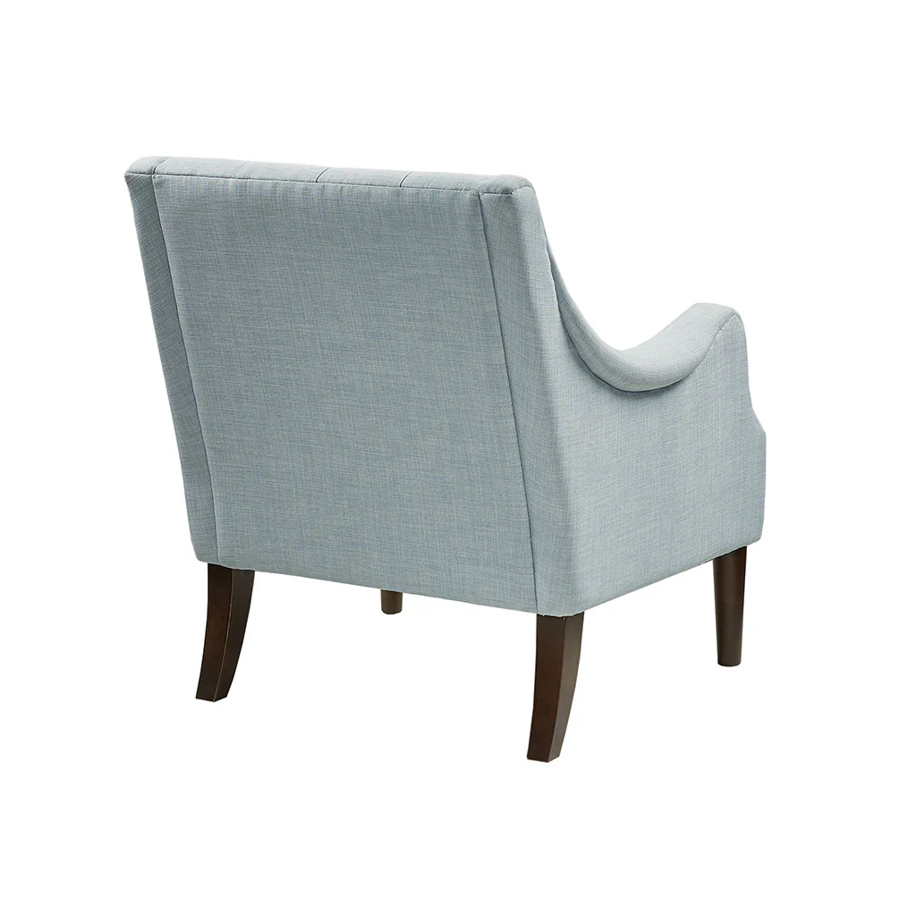 Upholstered Accent Chair with Button Tufted Back and Removable Seat Cushion