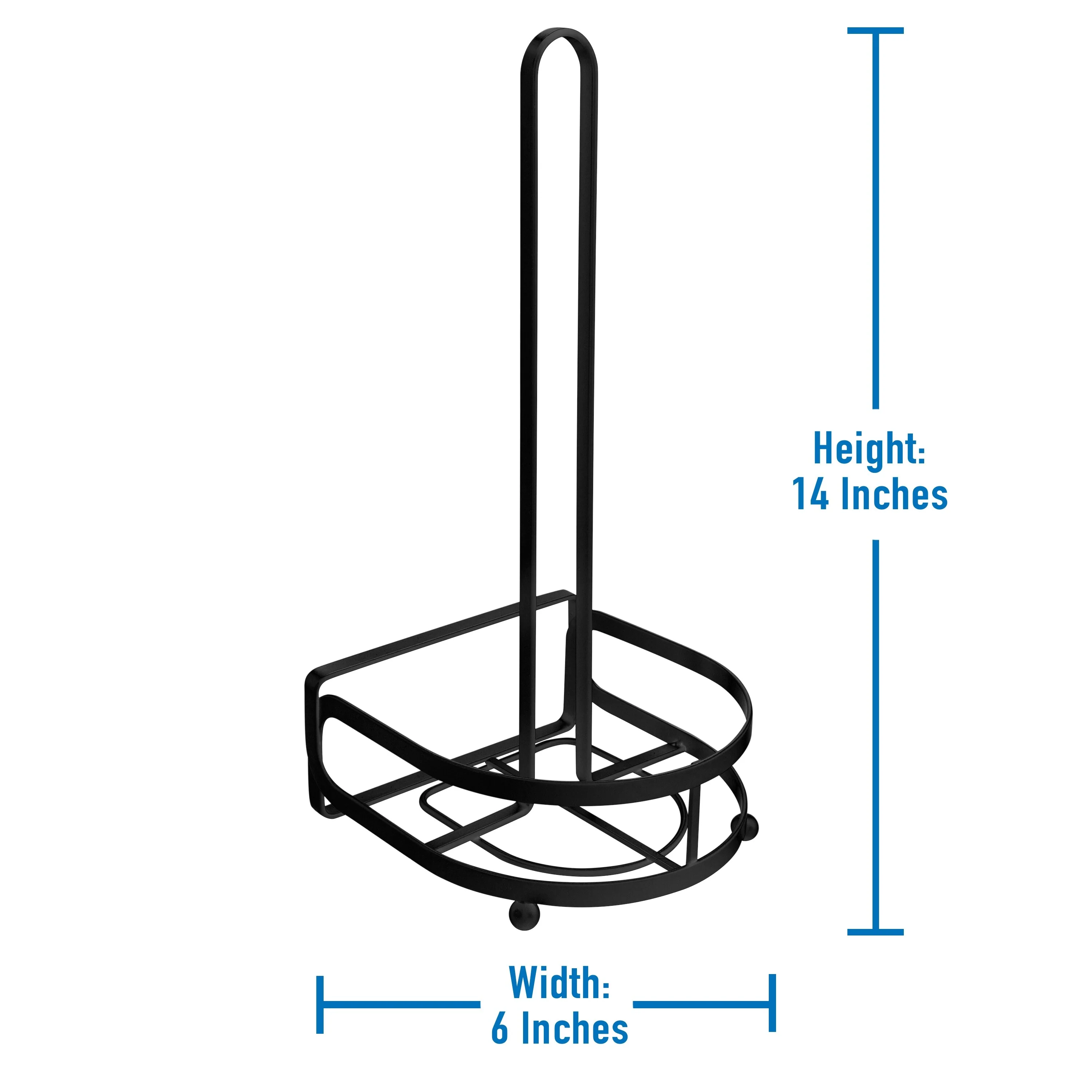 Kitchen Details Industrial Collection Paper Towel Holder in Matte Black - 6.26