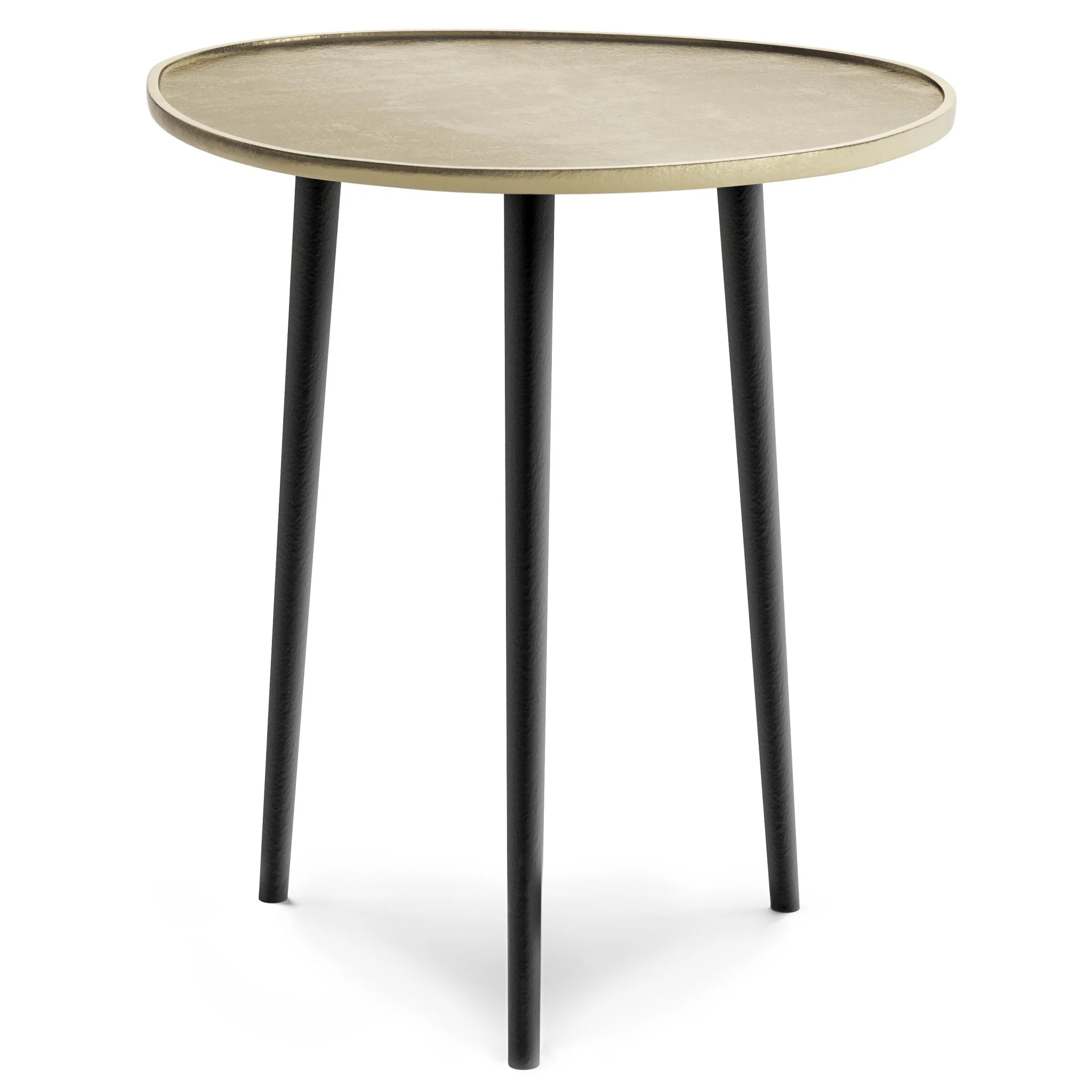Round Metal Side Table with Tripod Base