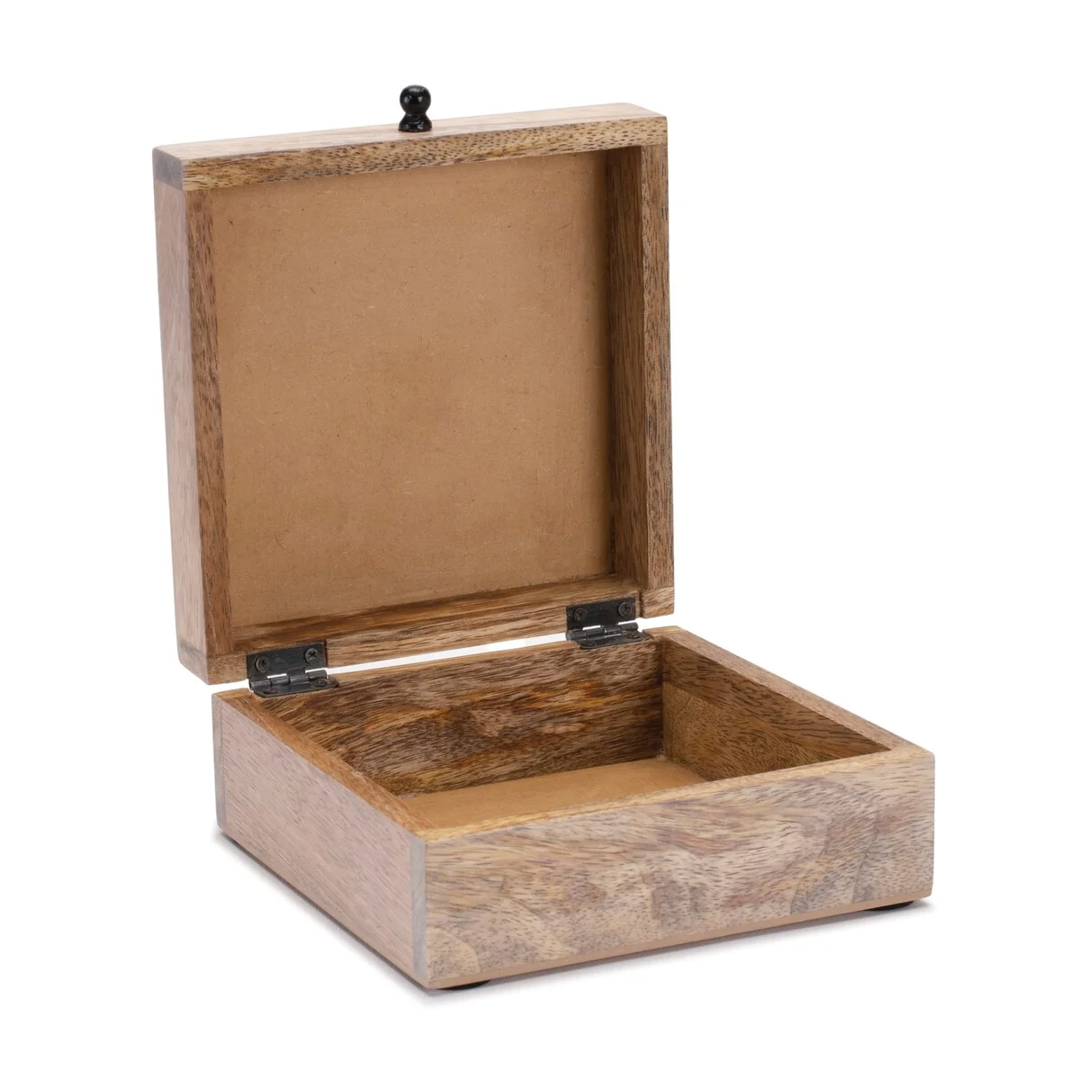 Mango Wood Box with Art Deco Lid 6.5