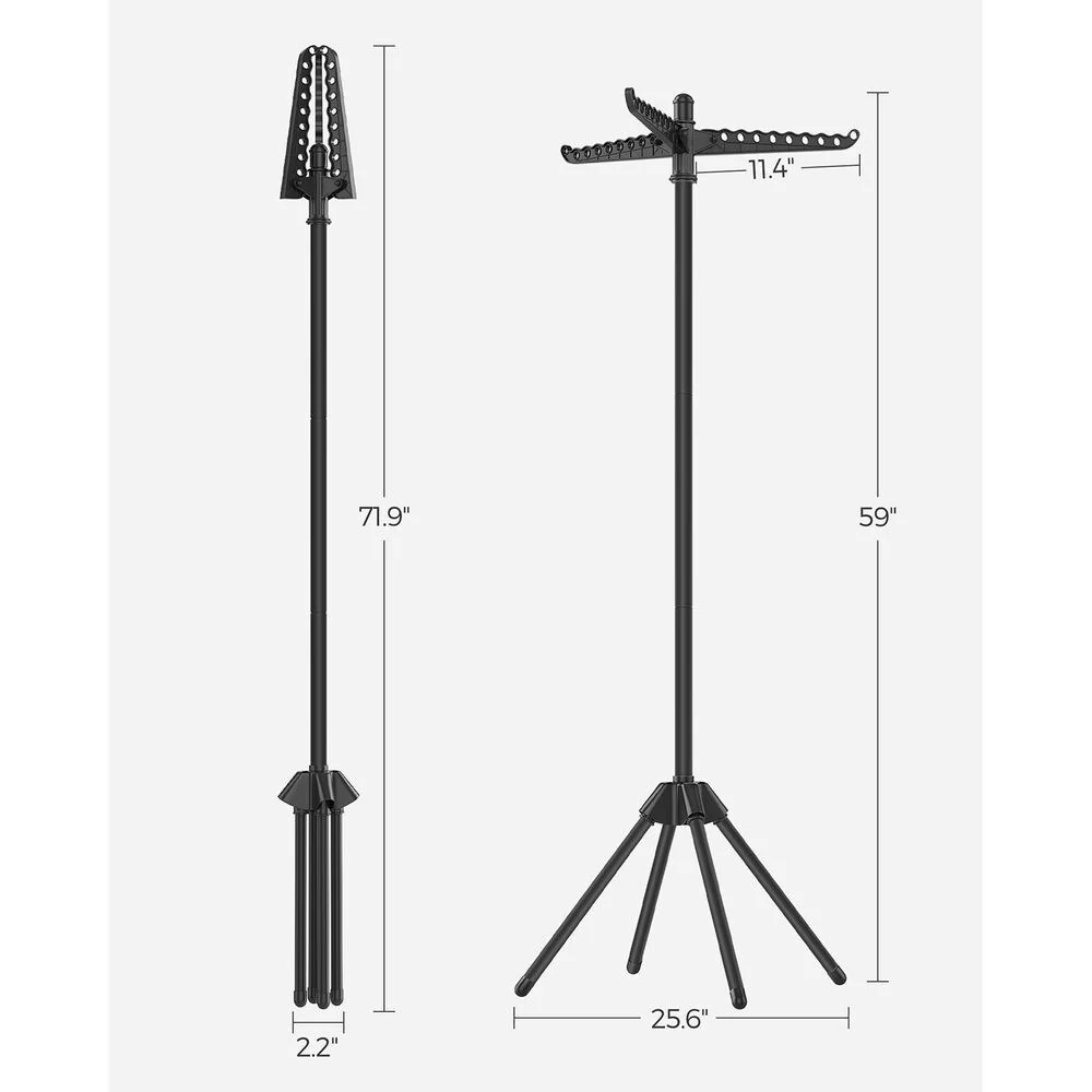Stainless Steel Foldable Clothes Drying Rack with 360° Rotatable Arms Large Capacity and Space-Saving Design