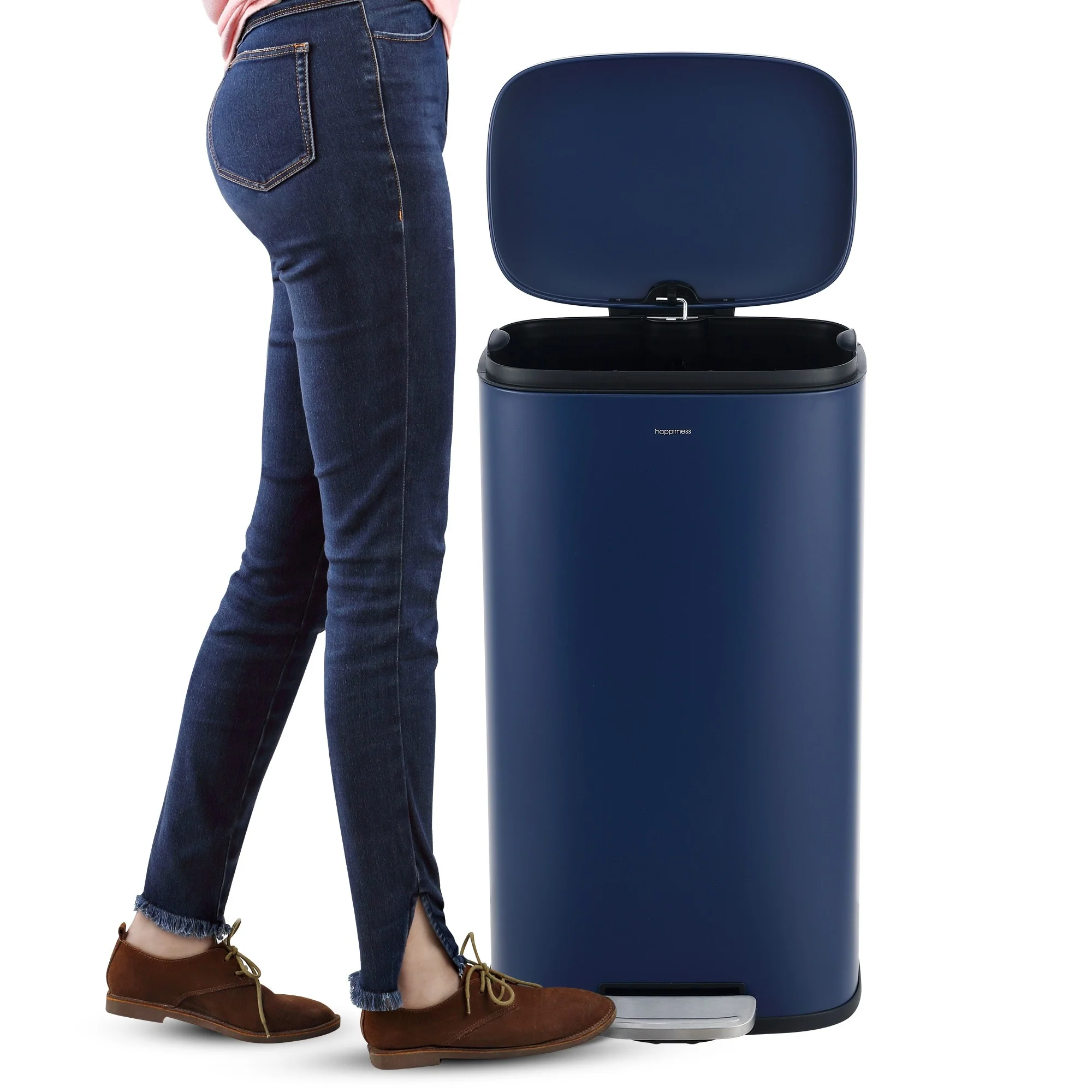 happimess 13-Gallon Trash Can with Soft-Close Lid and FREE Mini Trash Can