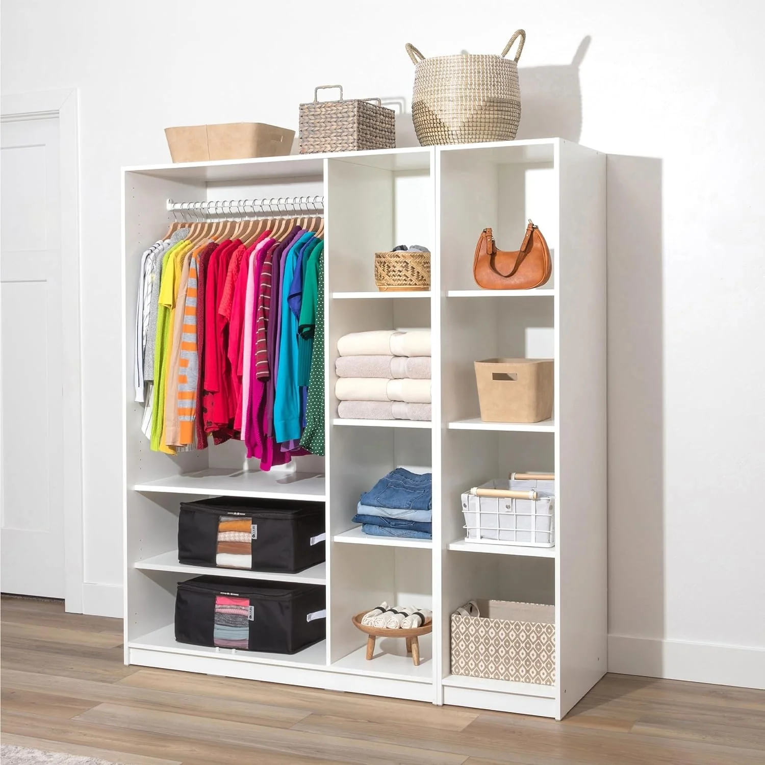 Clothes Storage Bag Organizer with Cedar Insert to Protect from Moths, Moist, Dirt, Dust etc. - Set of 2 Bags