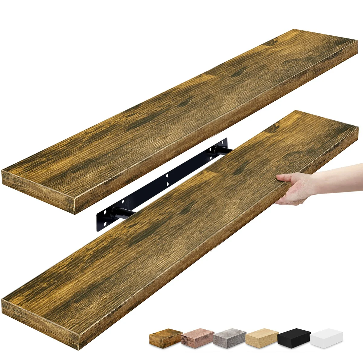 Sorbus Long Floating Shelves for Wall Set of 2 - 35