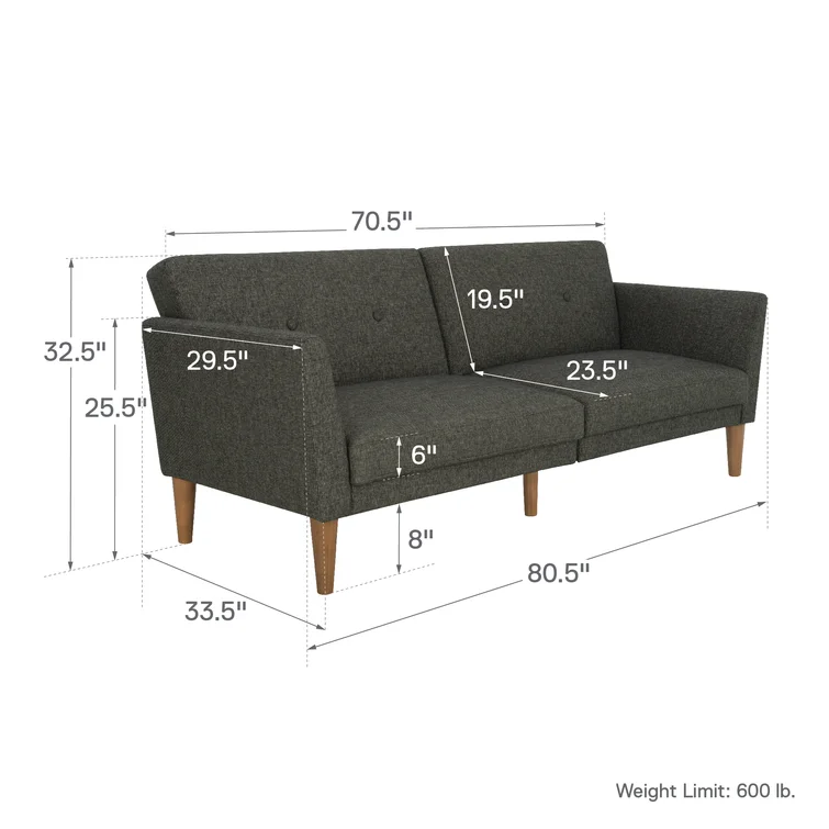 Regal Twin 80.5'' Upholstered Convertible Sofa