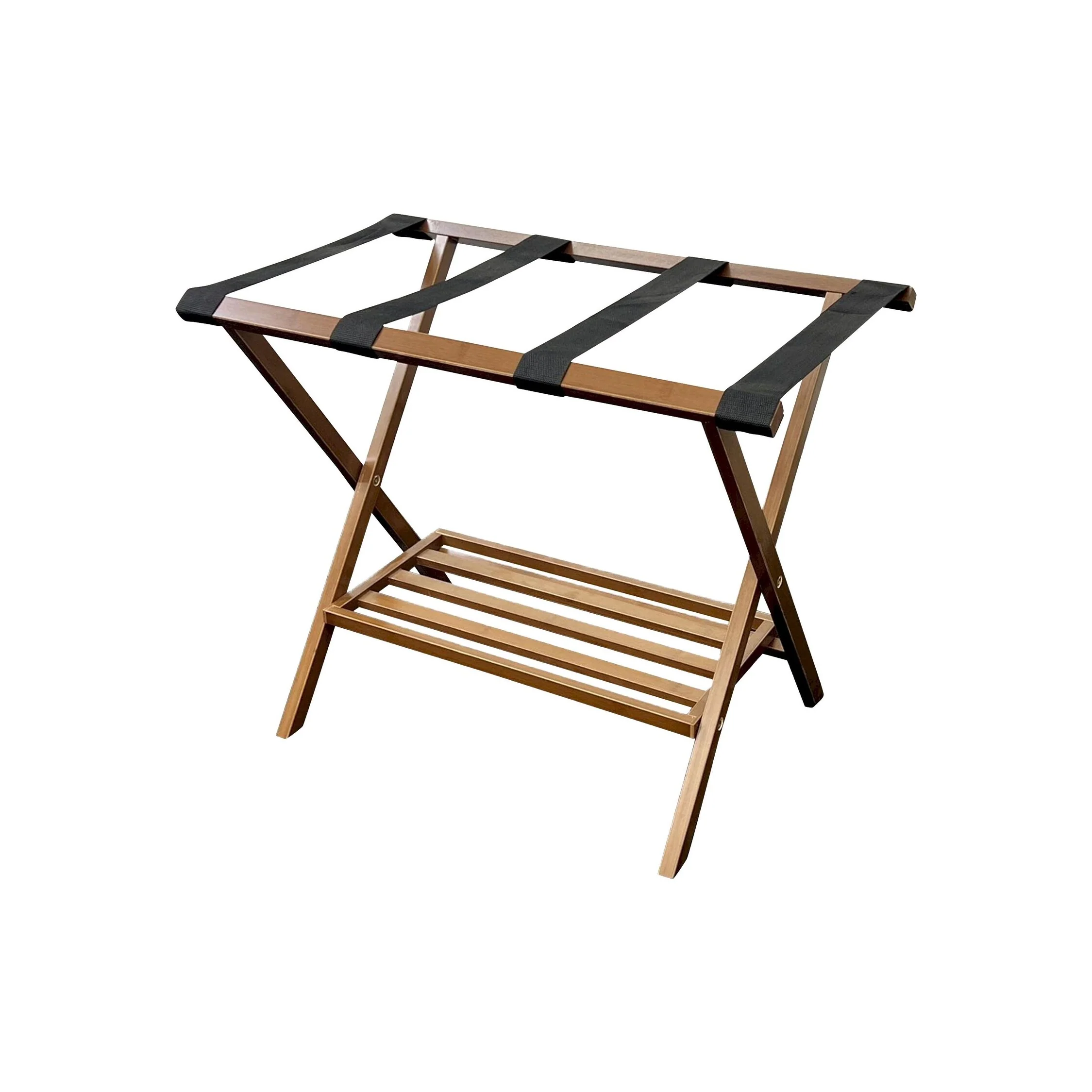 Solid Bamboo Folding Luggage Rack