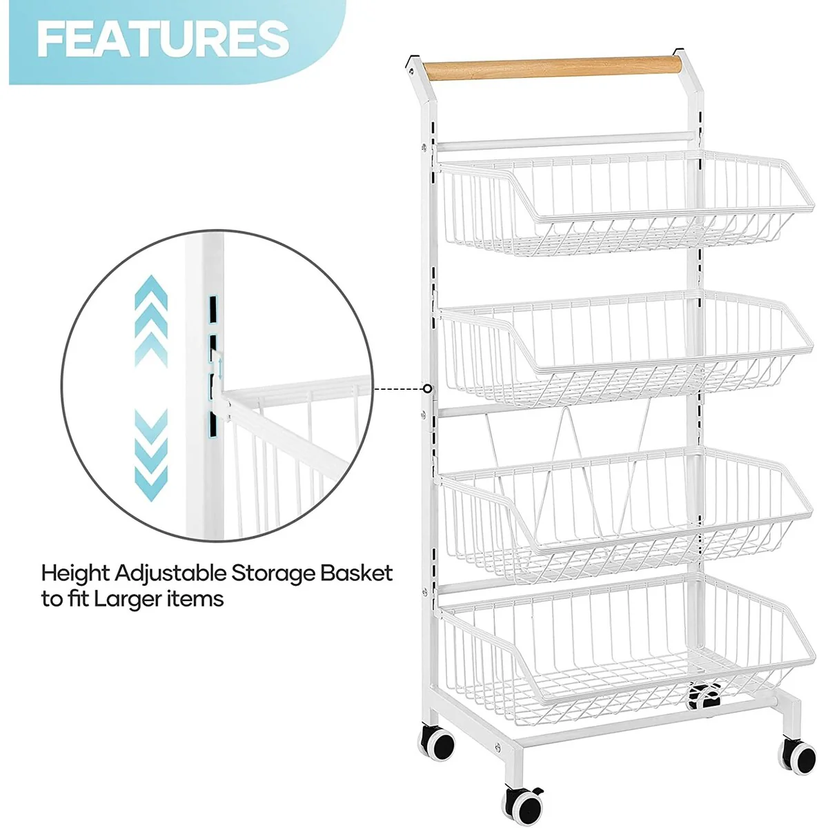 4-Tier Adjustable Fruit Vegetable Basket