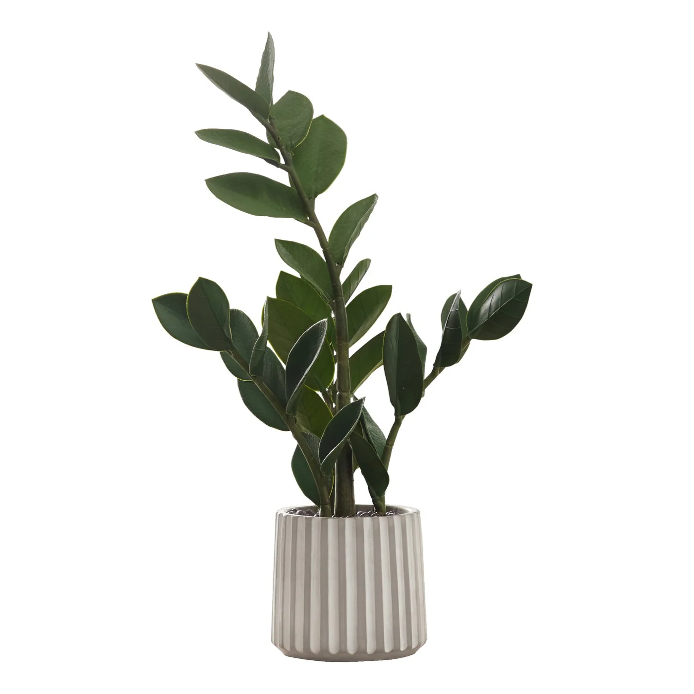 20 Tall Artificial Zz Plant with Grey Pot