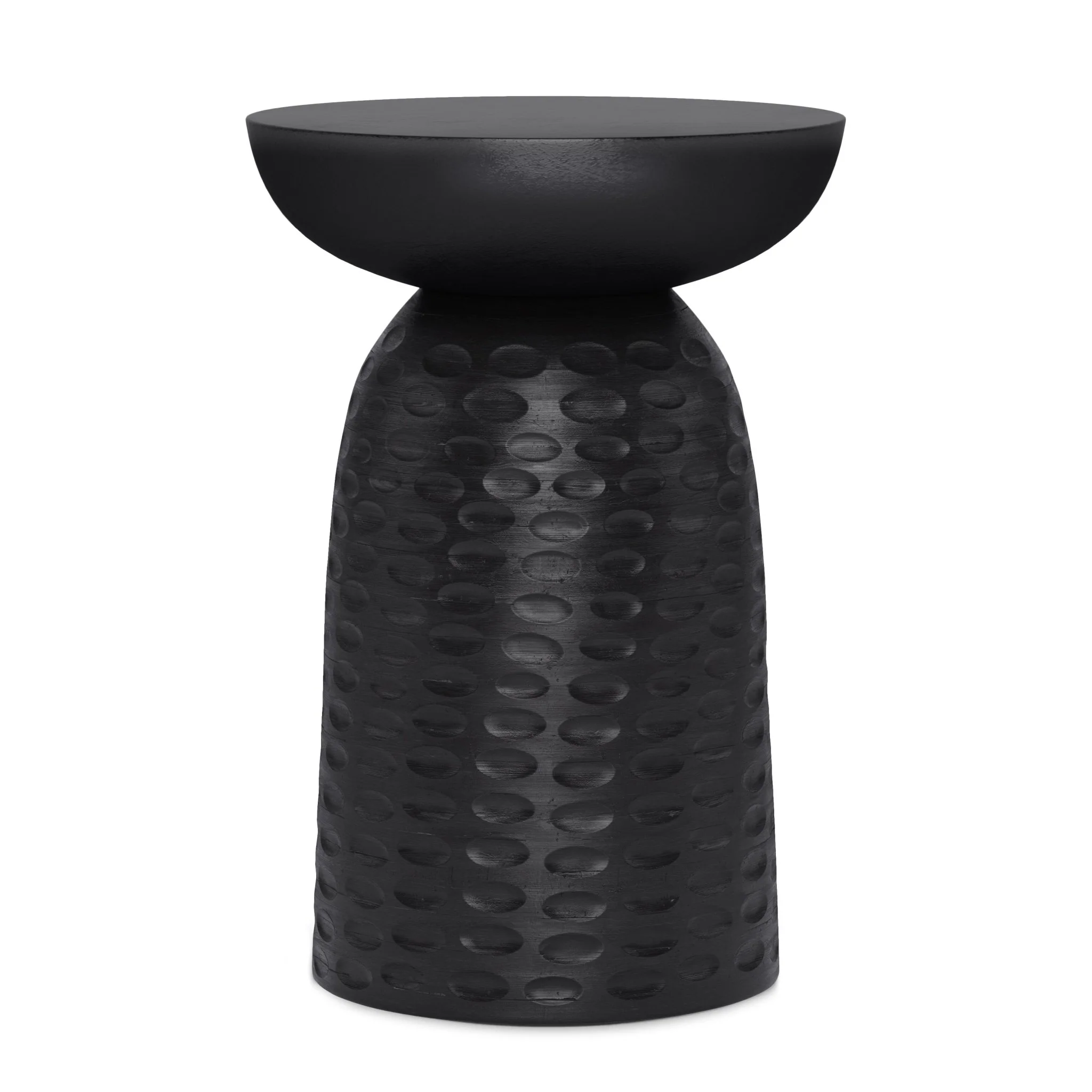 Centum Wooden Accent Table with Sleek Sculptural Design