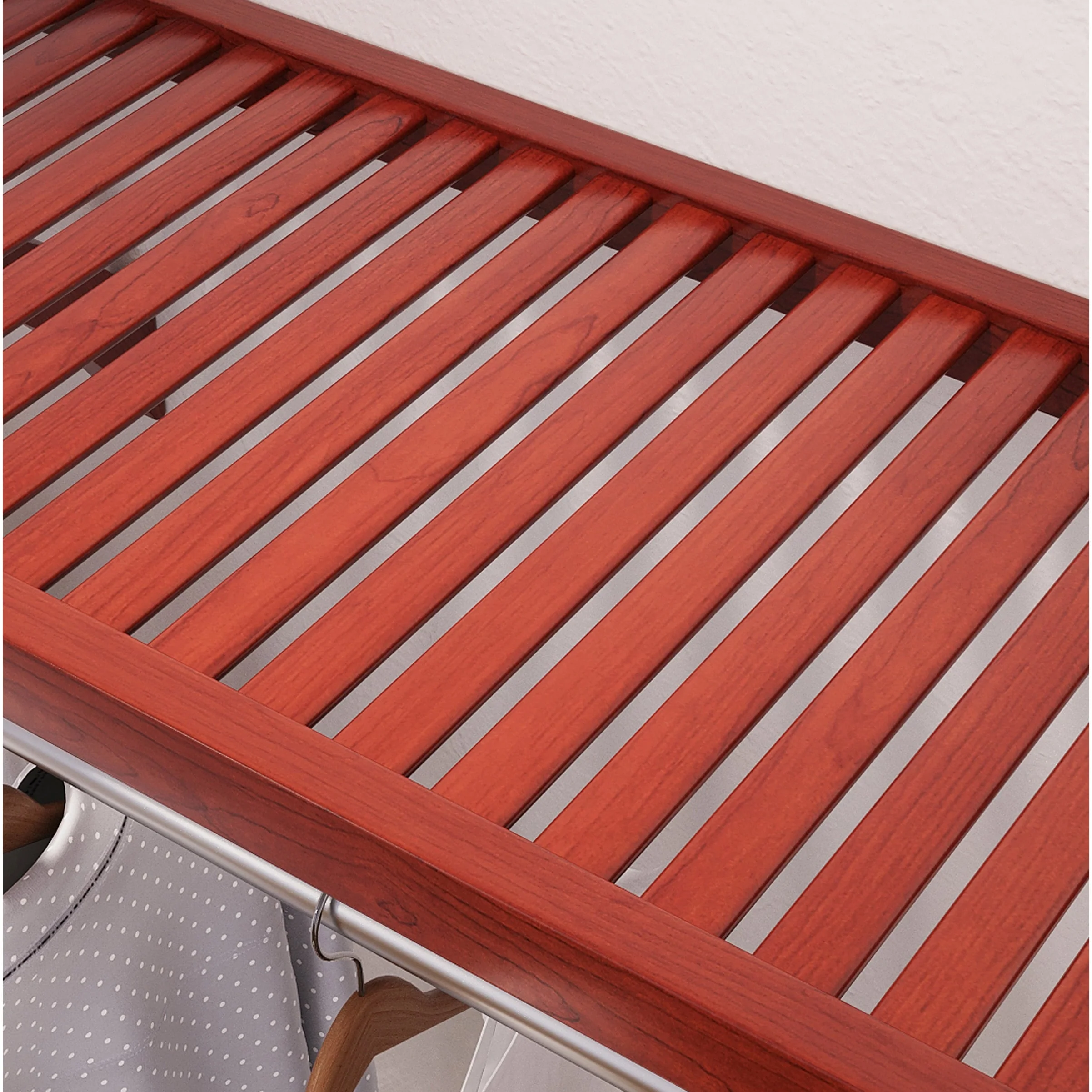 John Louis Home Solid Wood Reach-In Closet System Red Mahogany