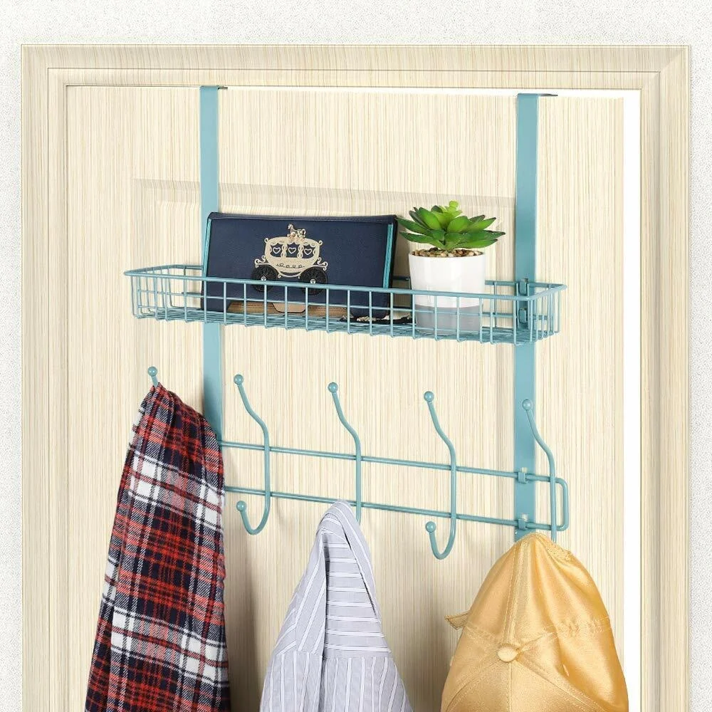 Over The Door Shelf Organizer with 5 Hook