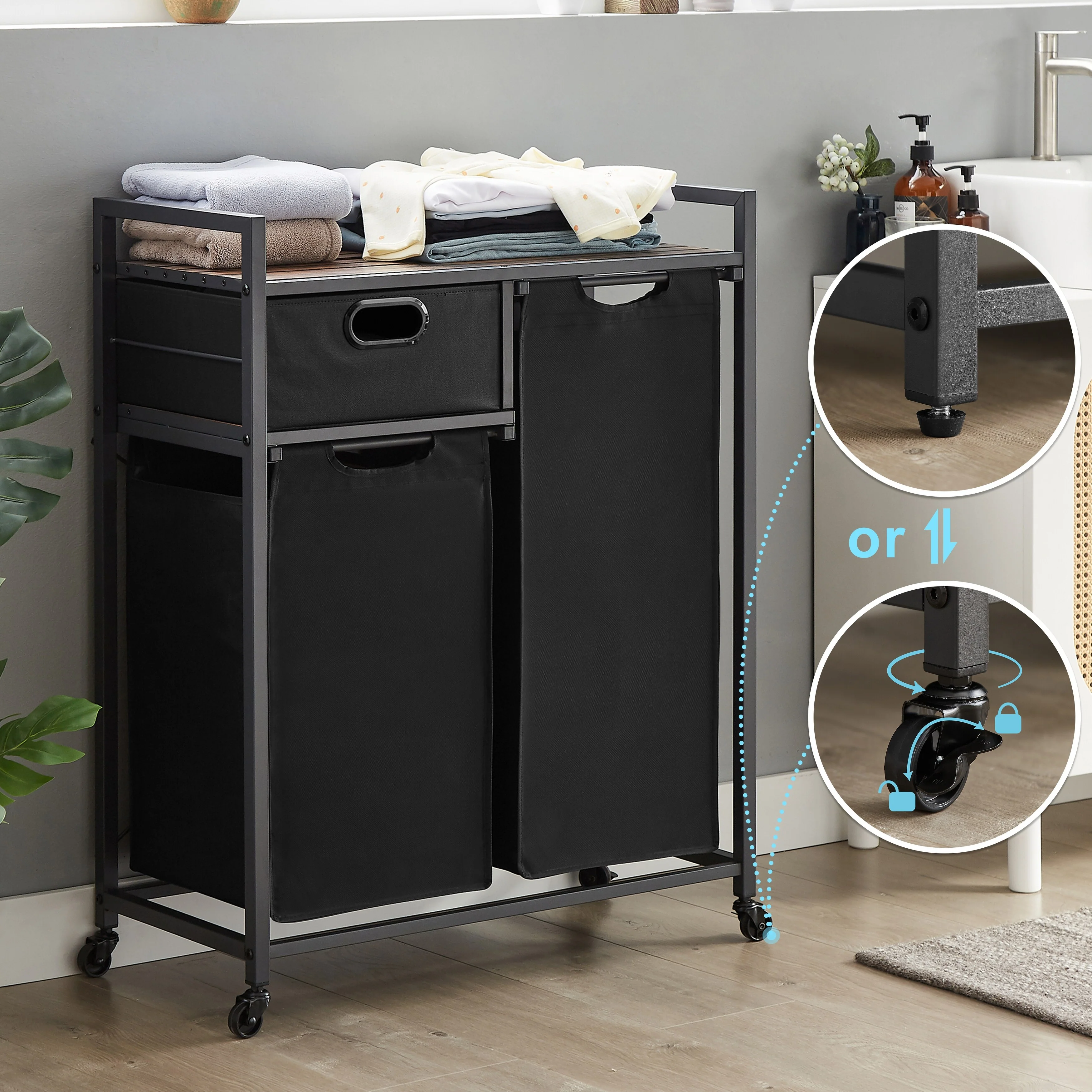 Multifunctional Laundry Basket, Laundry Hamper with Sturdy Material and Unique Storage Functionality