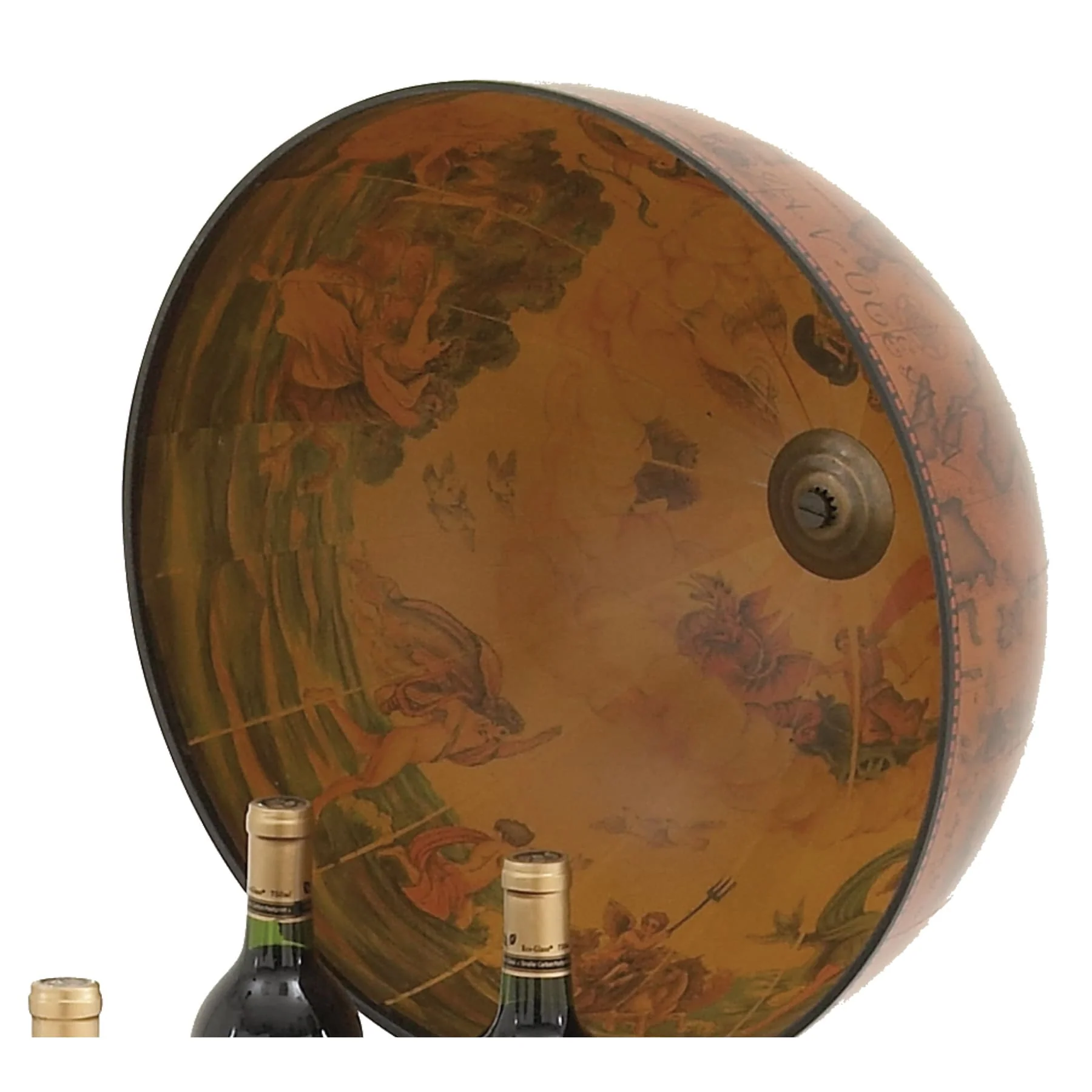 Wood World Globe Bar