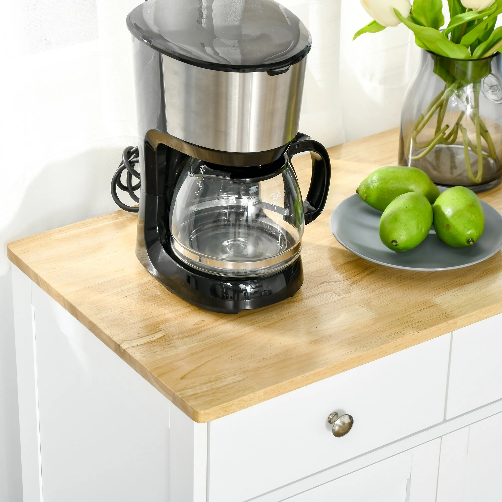 HOMCOM Space-saving Kitchen Buffet Sideboard Pantry