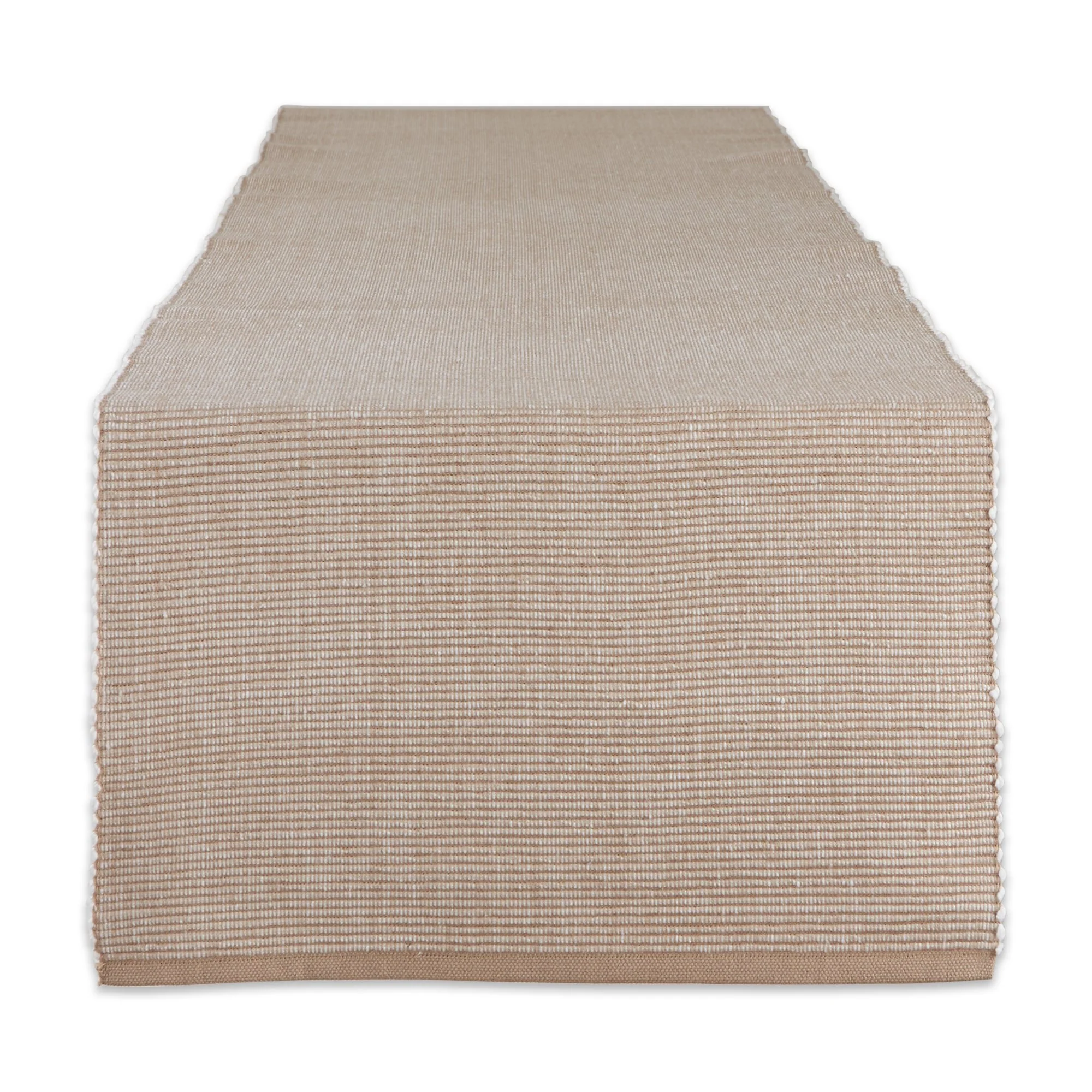 Stone & White 2-Tone Ribbed 13X108 Table Runner