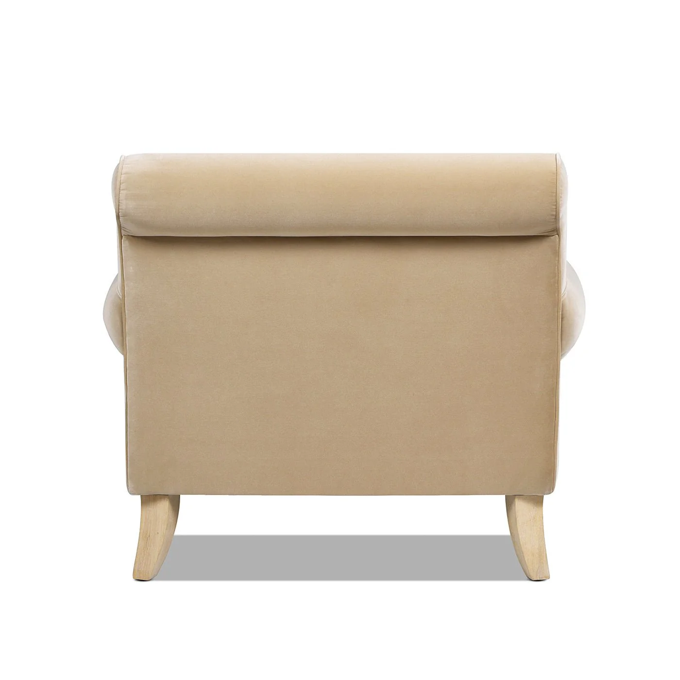 Cobaltex Upholstered Arm Chair with Metal Casters and Rolled Arms