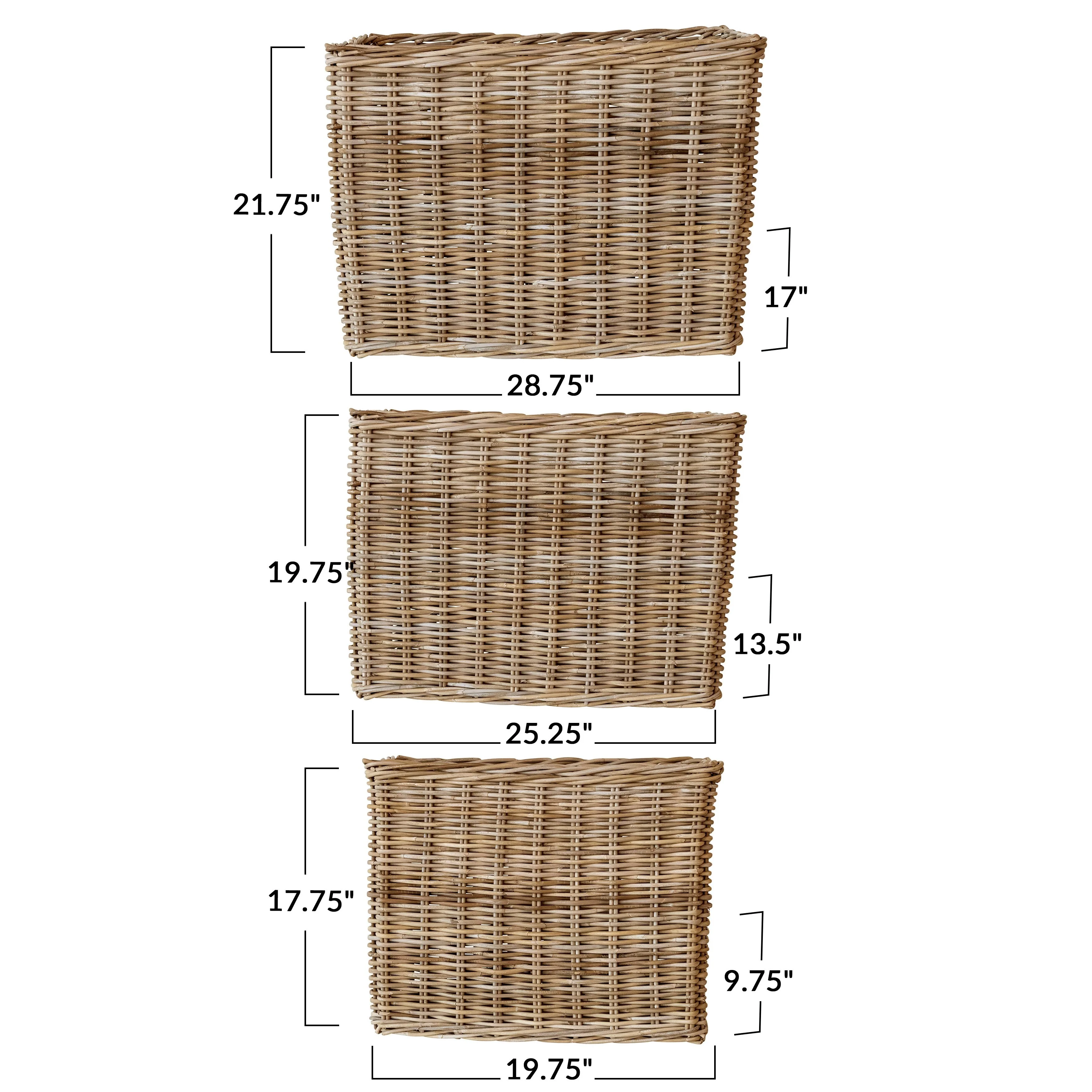 Woven Rattan Basket Storage