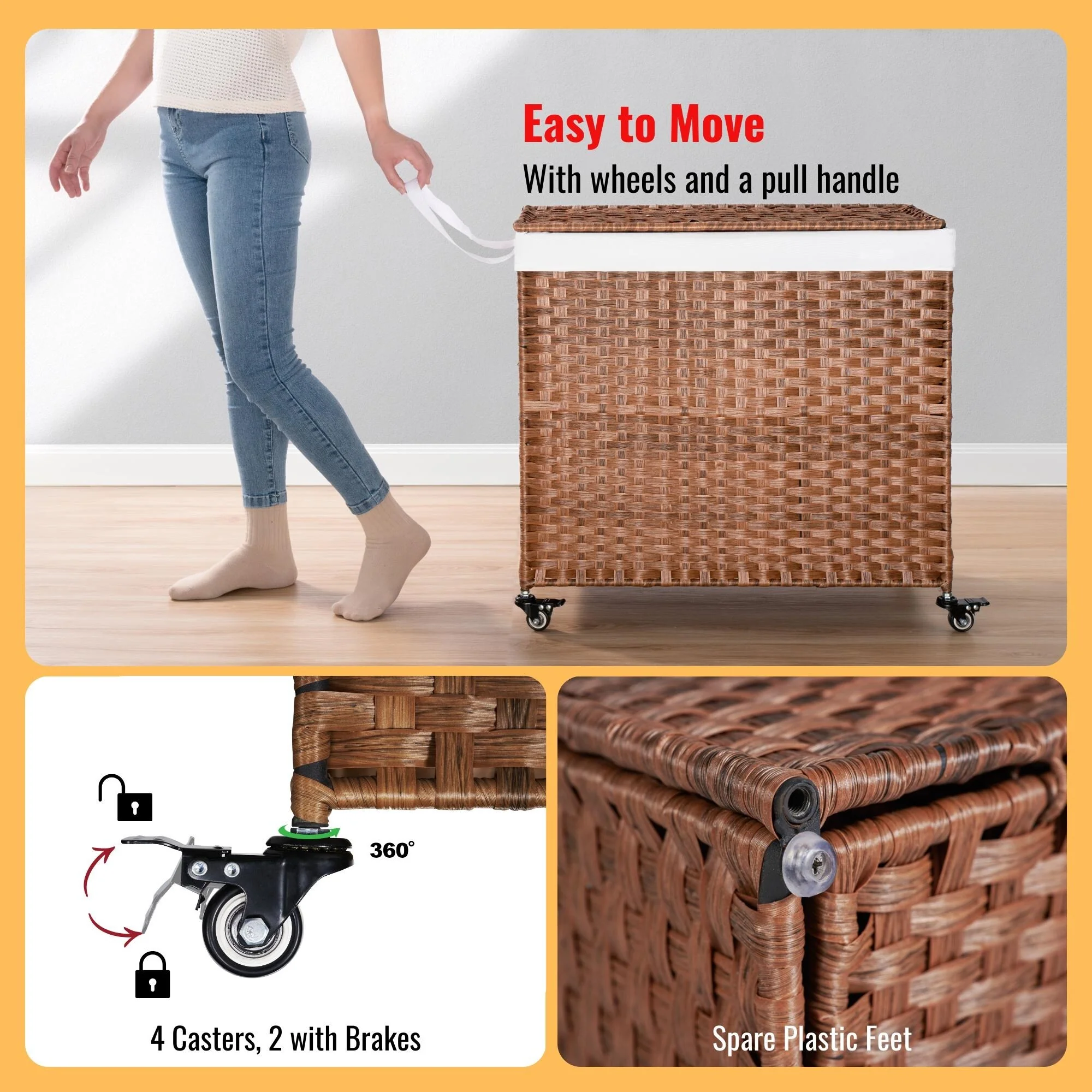 GDFStudio - Ethan Monroe Laundry Hamper Set - Versatile and Stylish Storage Solution