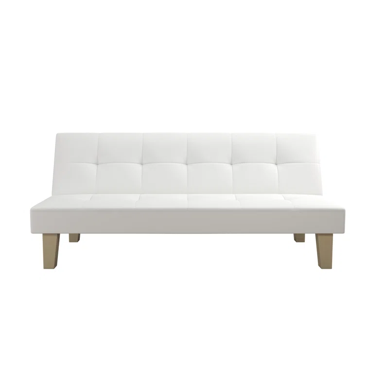 Achsah Twin 69'' Faux Leather Convertible Sofa