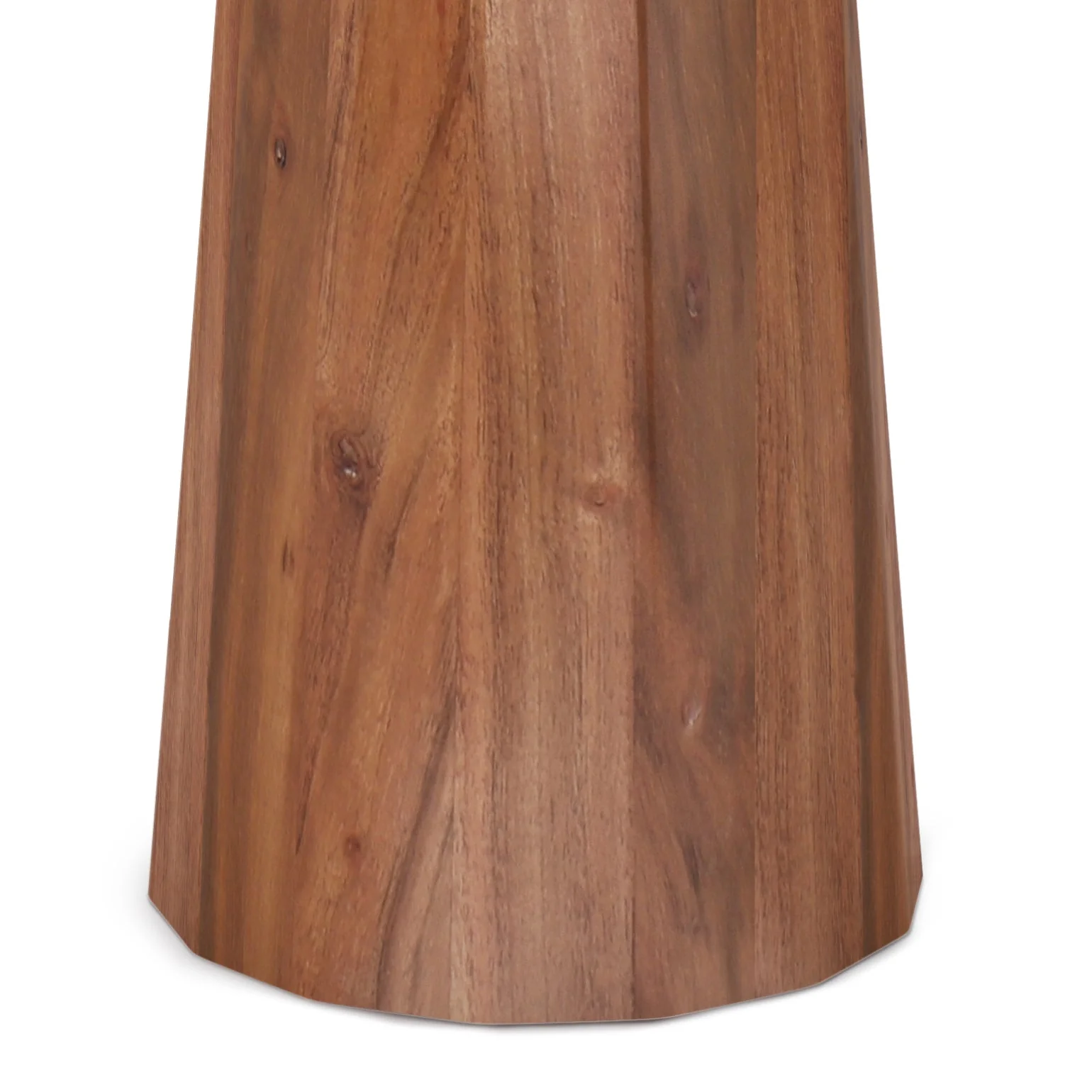 Pantomime Wooden Round Accent Table with Sculptural Design Base