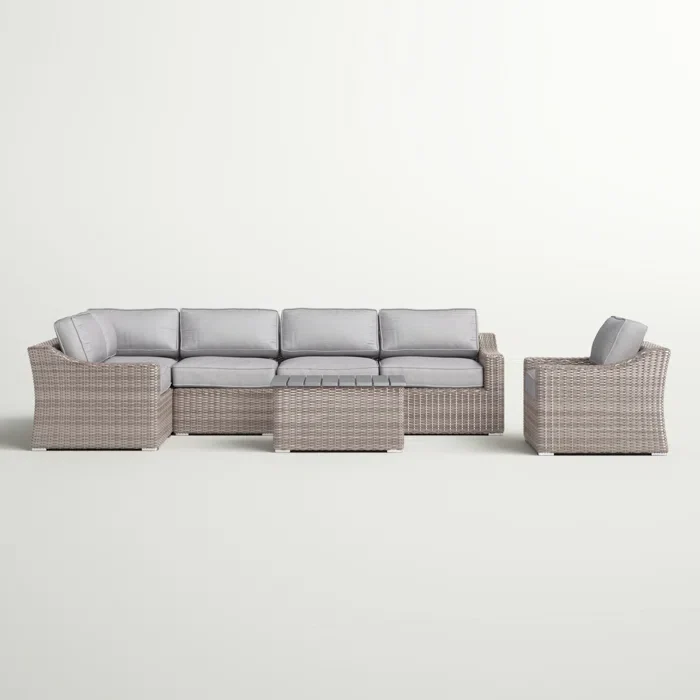 5-Person All-Weather Wicker Sectional Seating Set