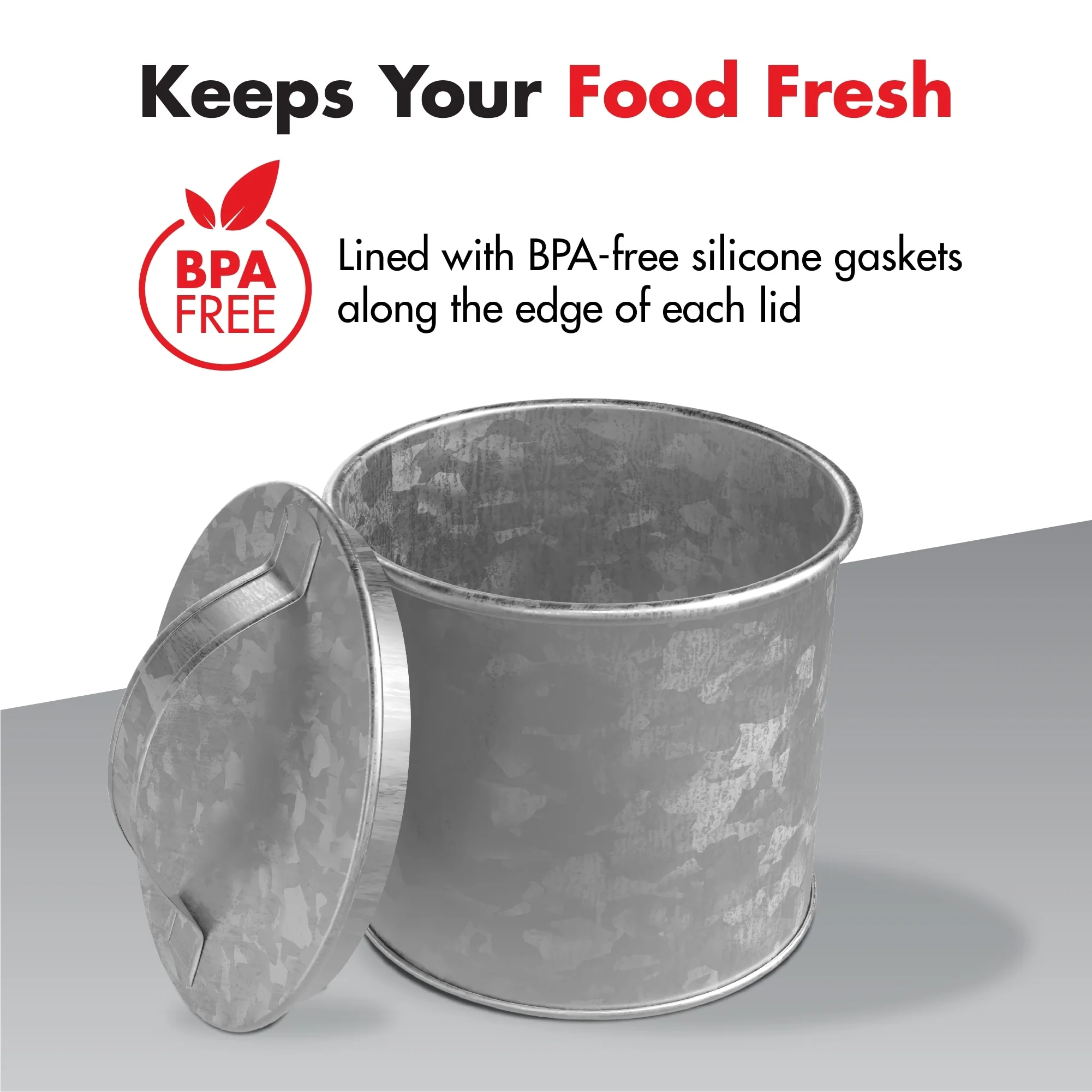 Amici Newport Galvanized Metal Storage Canister