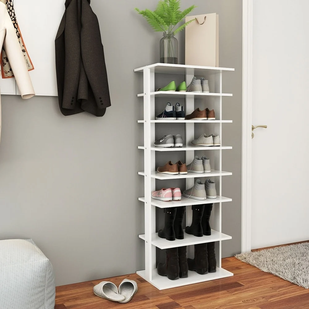 7-Tier Shoe Rack Storage Chest Organizer Free Standing Shelves