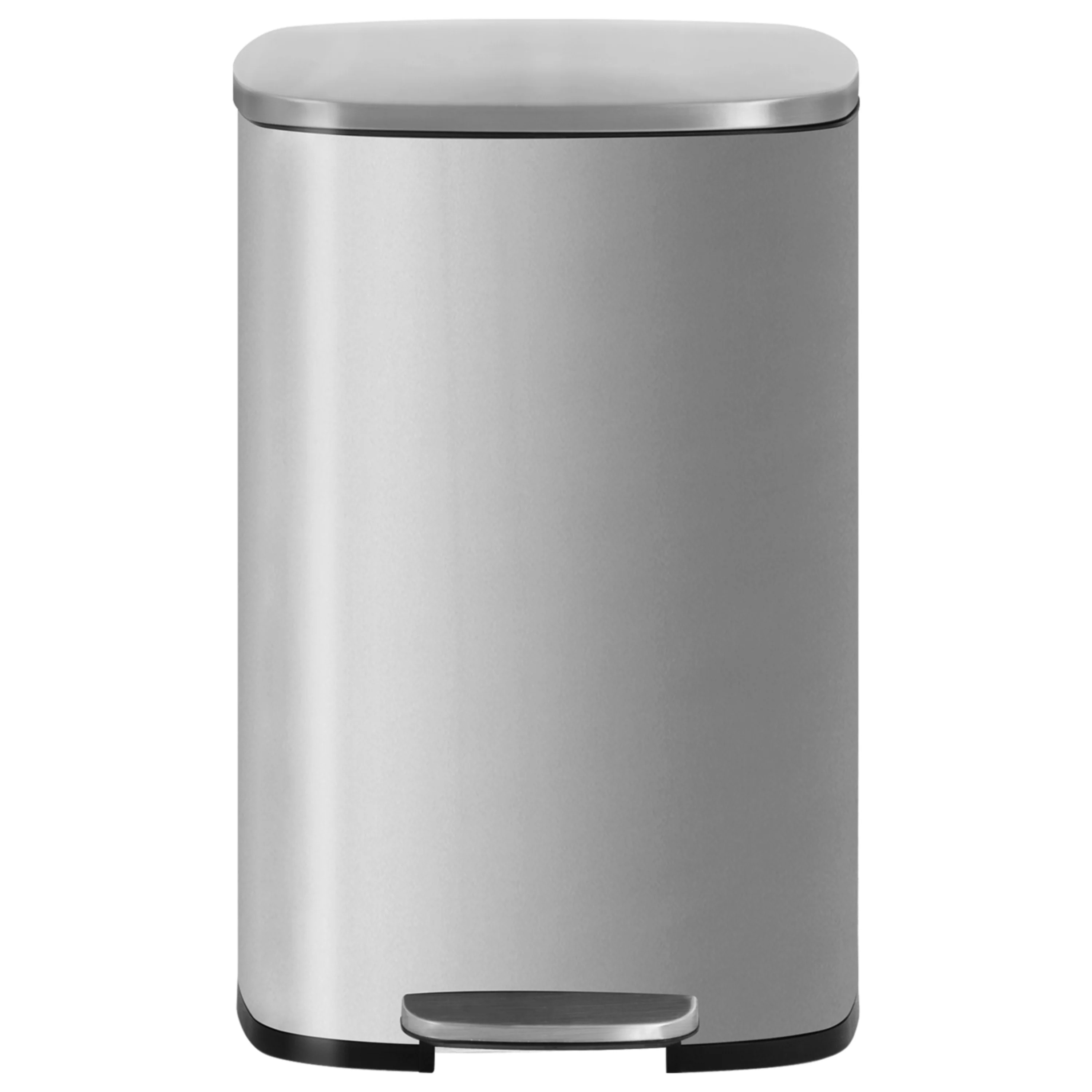 13 Gallon 50 Liter Stainless Steel Step Trash Can with Removable Inner Bucket by Furniture of America