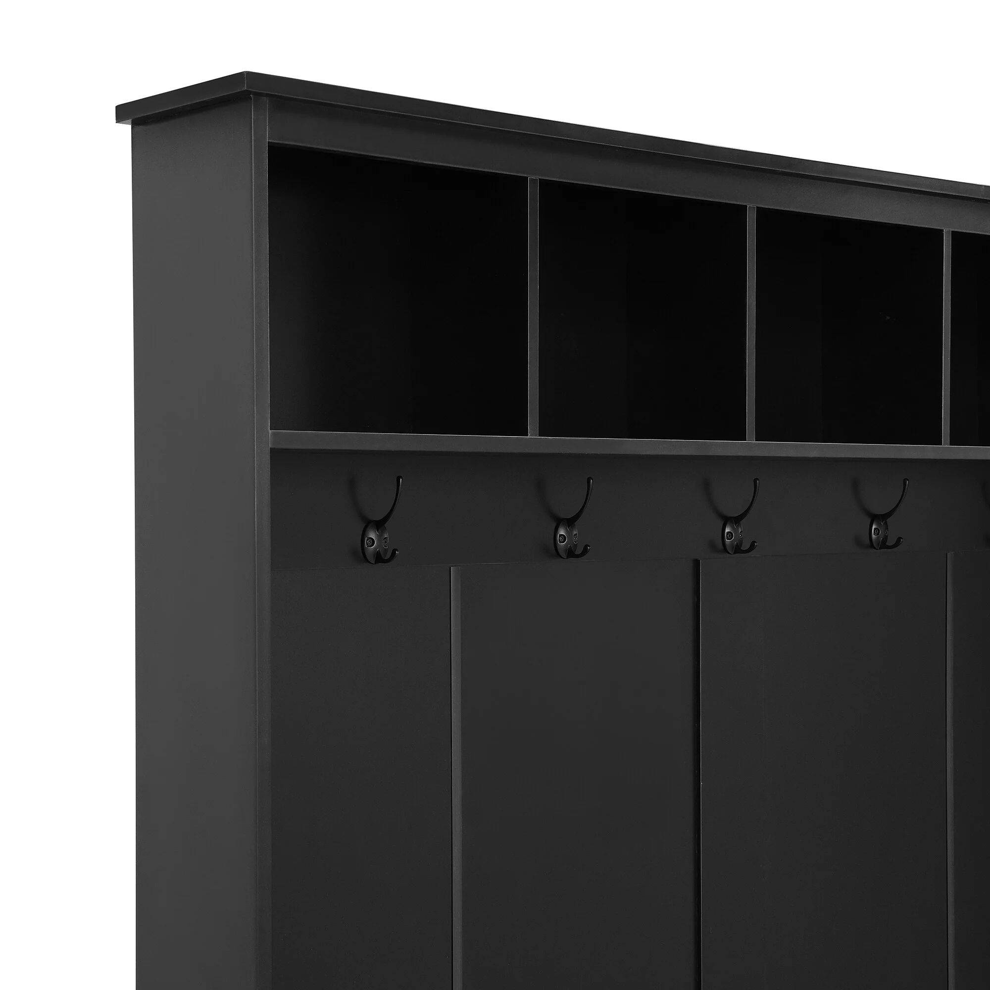 Elegant Wide Hall Tree with 5 Hooks, Versatile Entryway Lift Top Storage Bench with 2 Drawers
