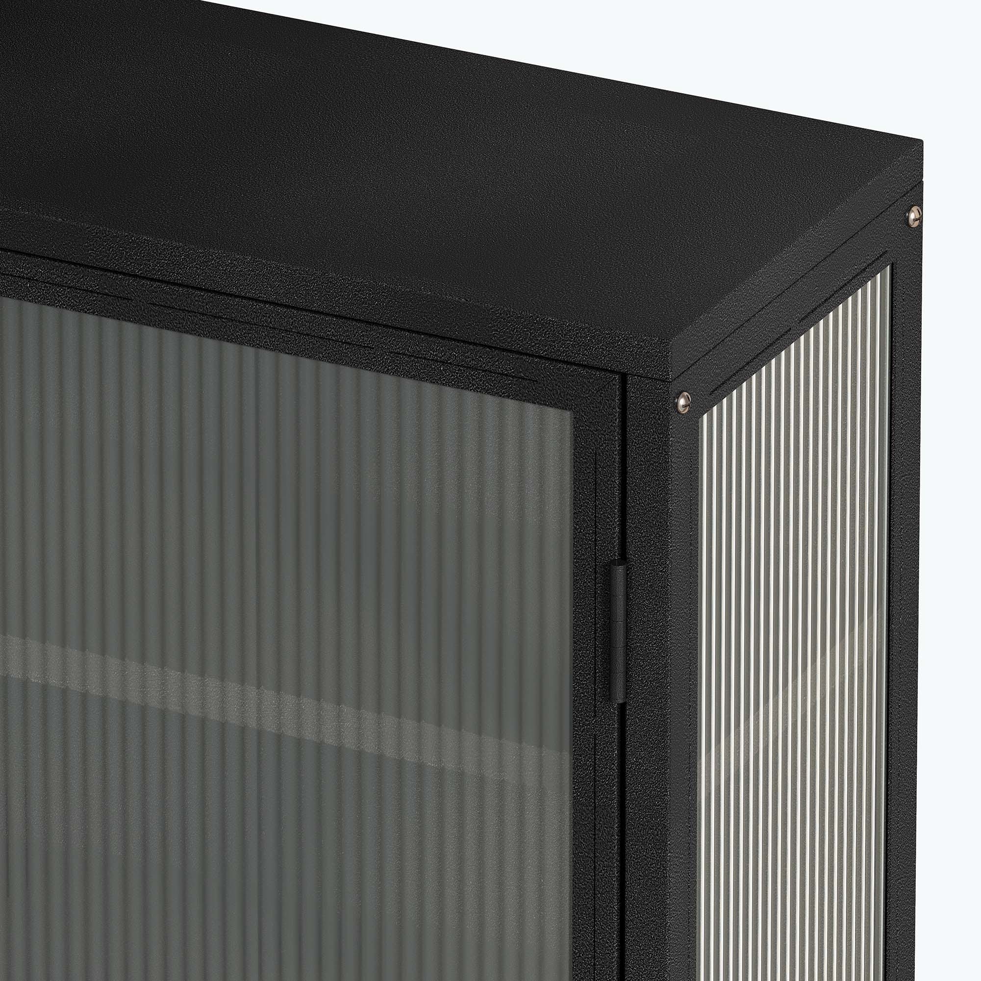 Retro Style Glass Door Wall Cabinet