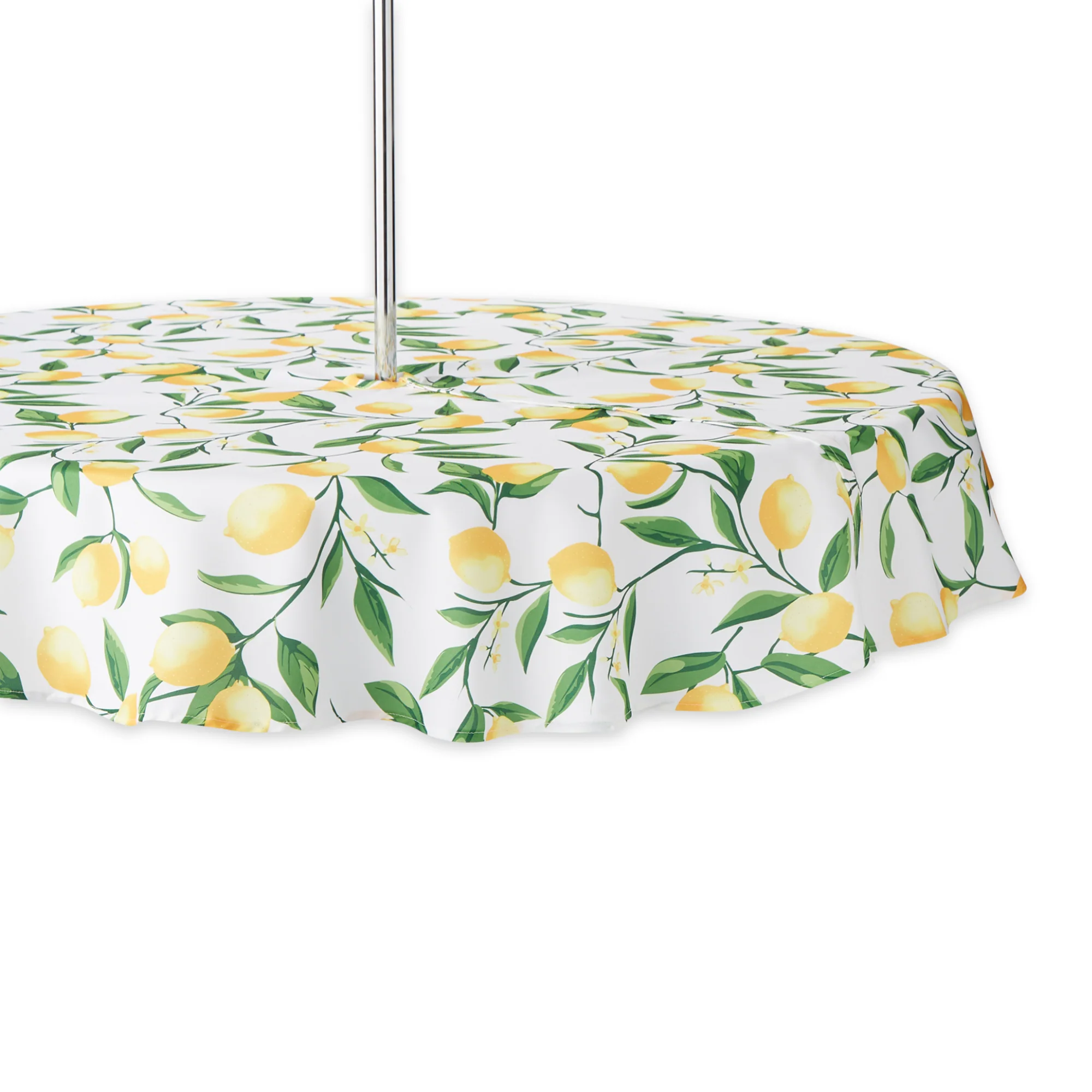 Lemon Bliss Print Outdoor Tablecloth With Zipper