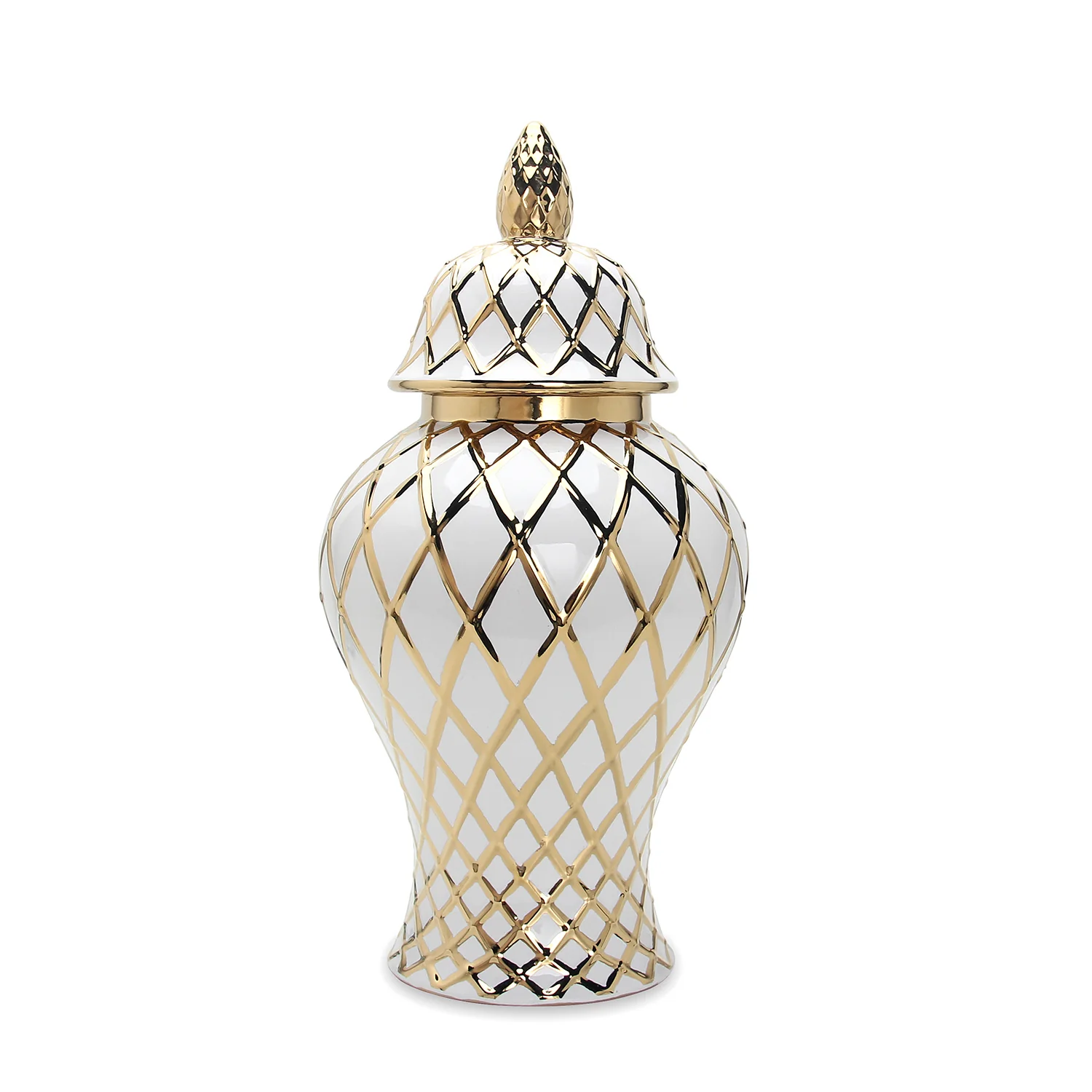 Figurate Ceramic Decorative Ginger Jar Vase