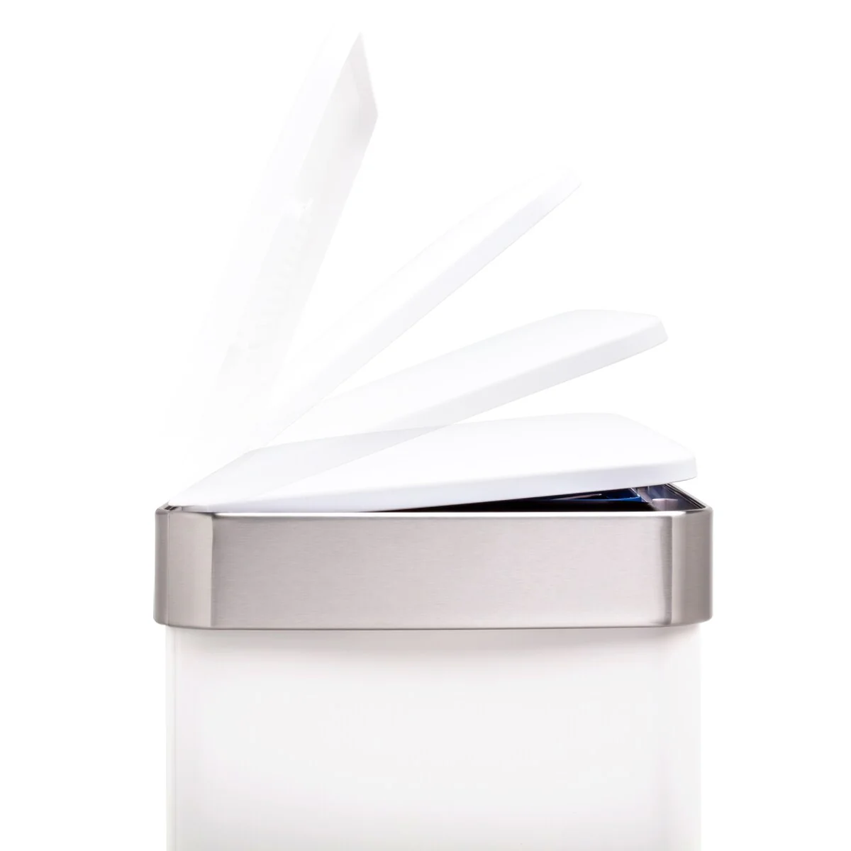 Qualiazero 16 Gal (8 Gal dual unit) Rectangular Recycle Step Can - Stainless Steel