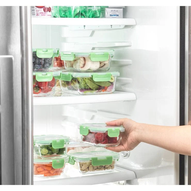 JoyFul 24 Piece Glass Food Storage Containers Set with Airtight Lids