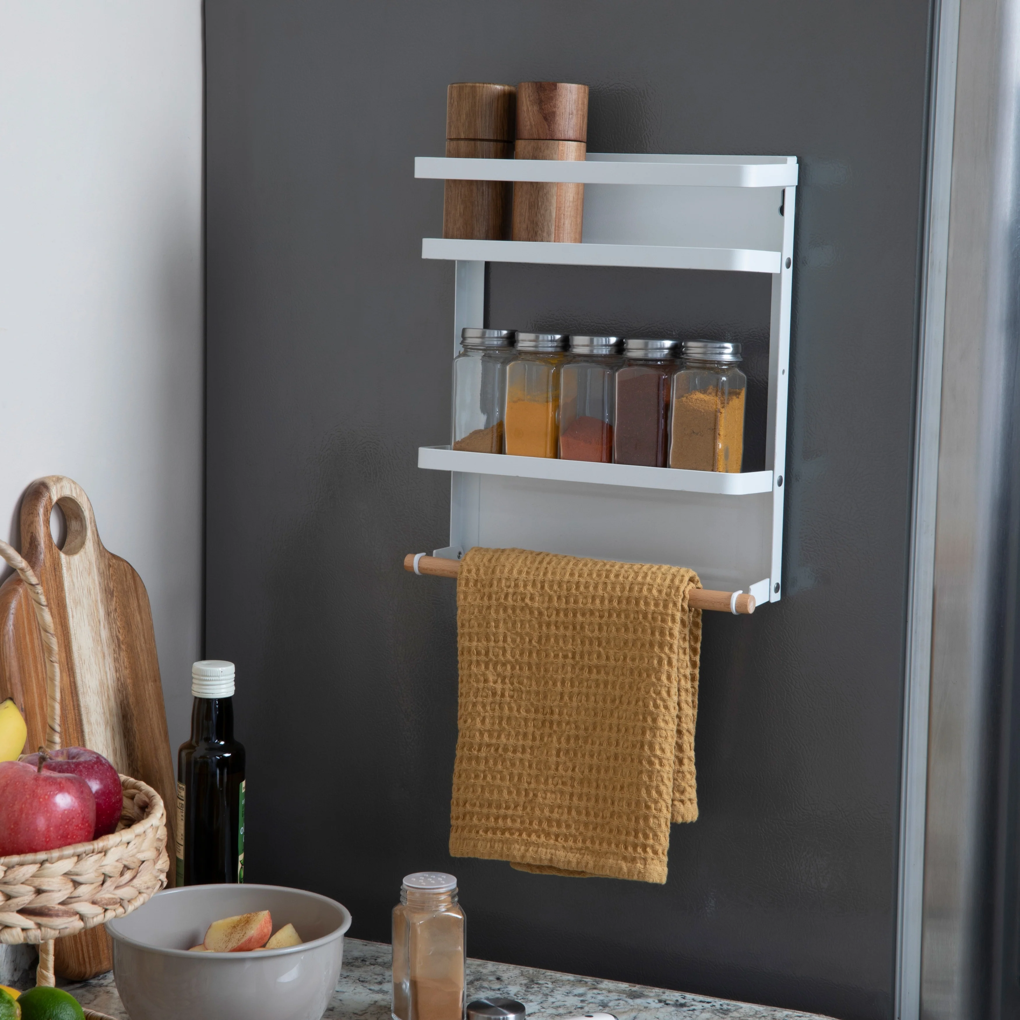 Household Essentials Metal Magnetic Organizer Rack - 11.3