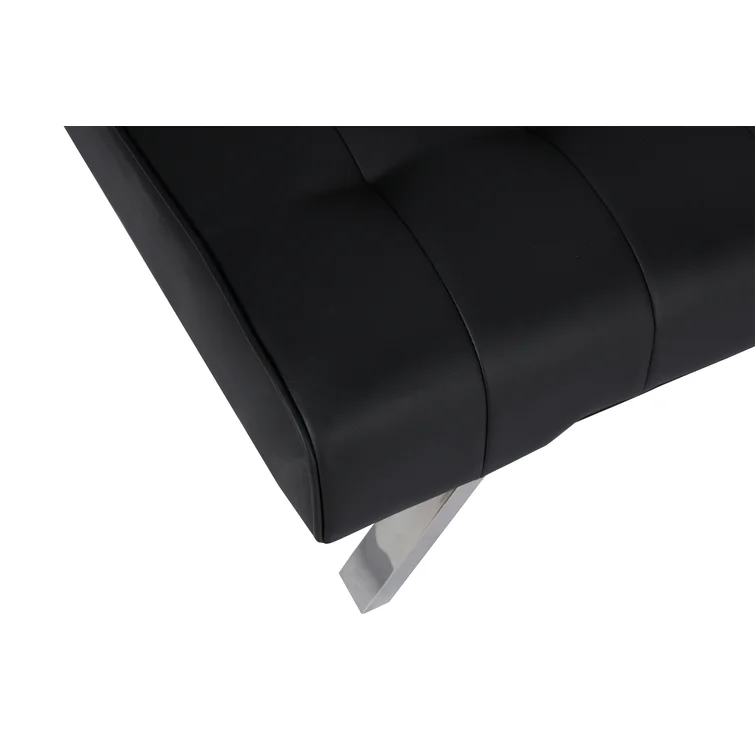 Acquaviva Twin 71'' Faux Leather Tufted Convertible Sofa