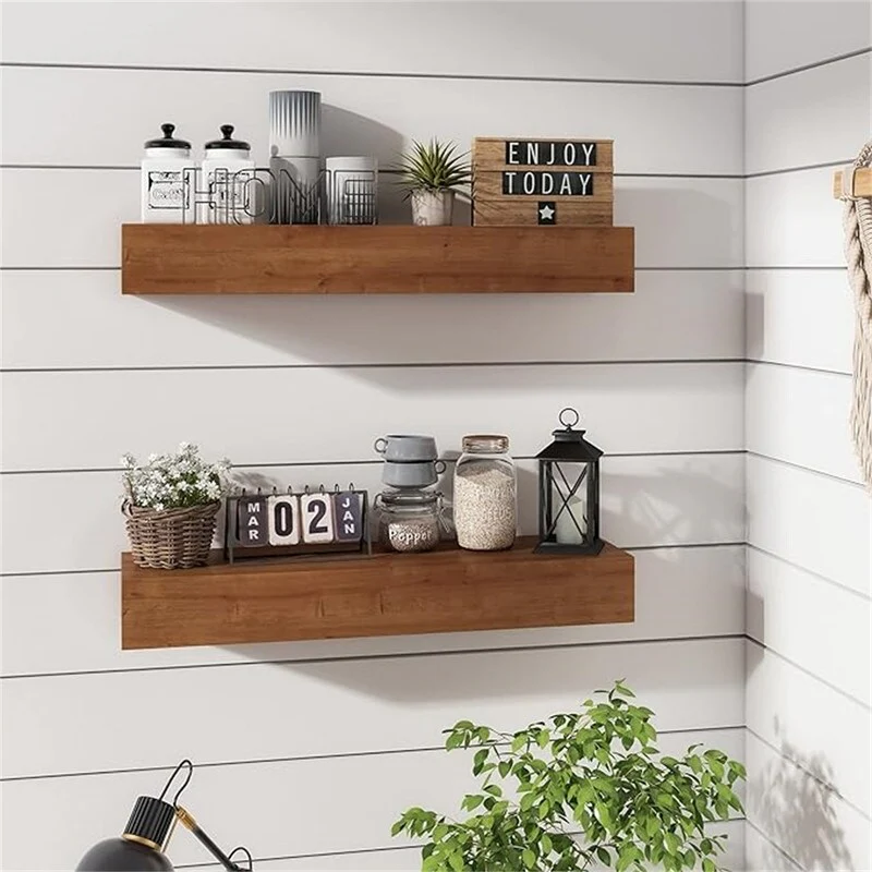 Wall Floating Shelves, Rustic Wood Shelf for Wall Mounted