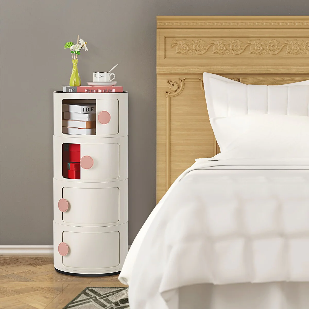ABS Multifunction Storage Table Stackable Detachable Organizer