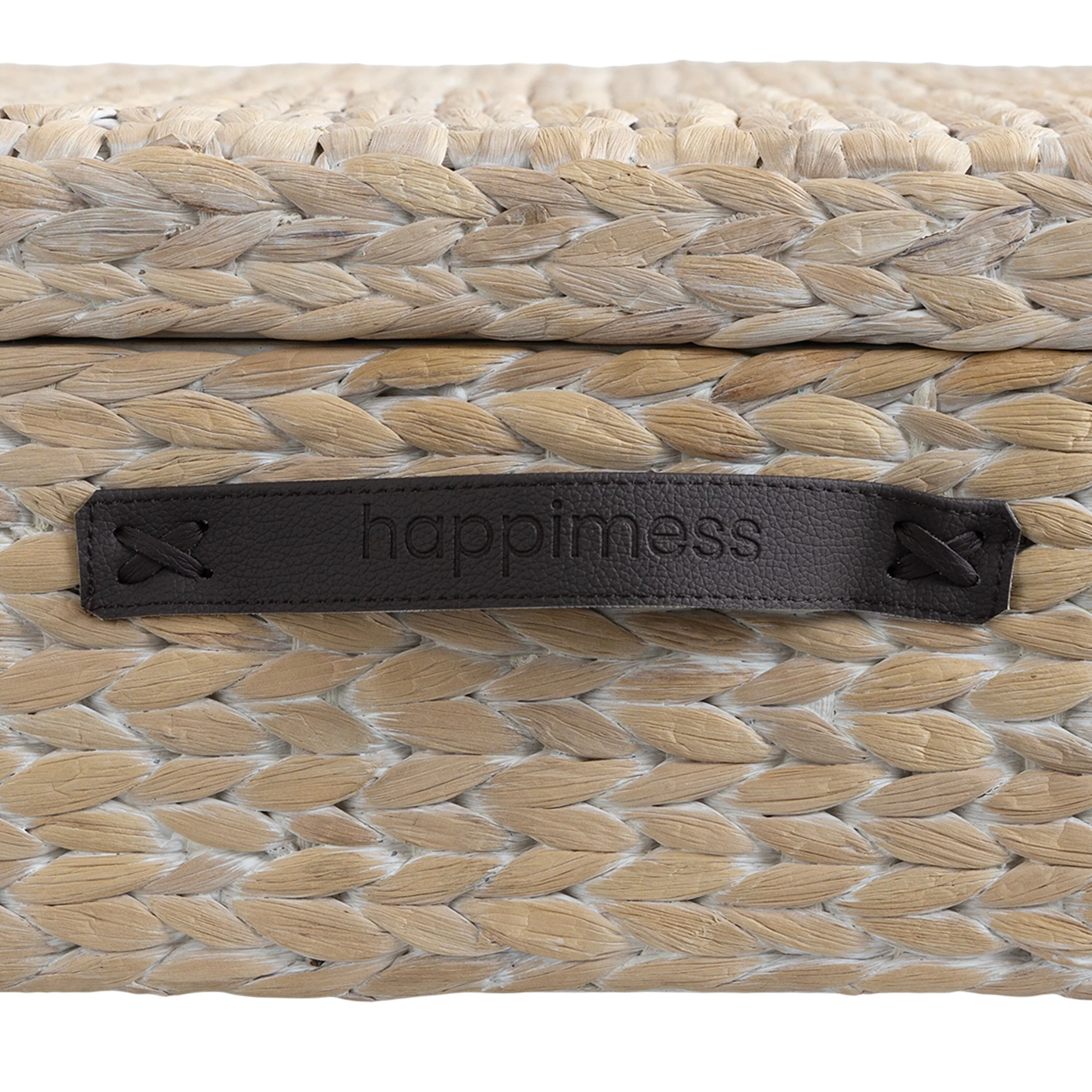 happimess Hyacinth/Wood Underbed Storage Bin with Wheels & Handles