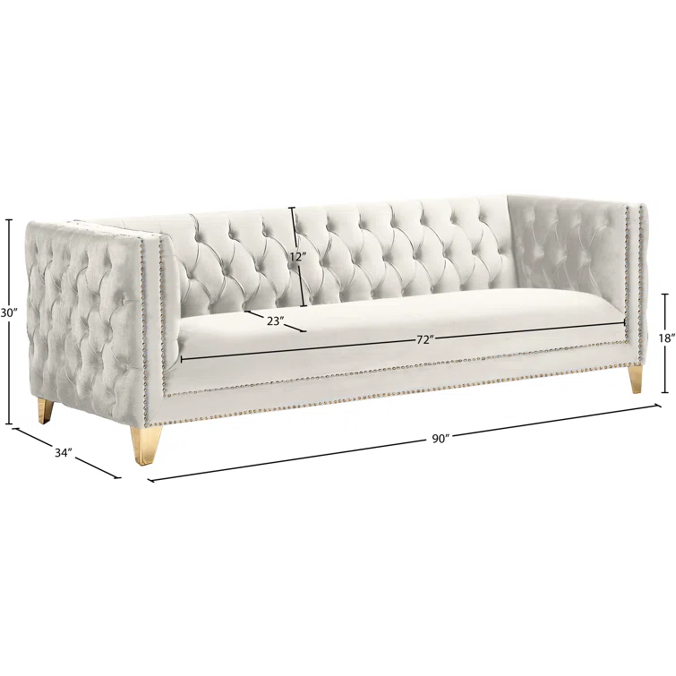 Sickels 90'' Velvet Sofa