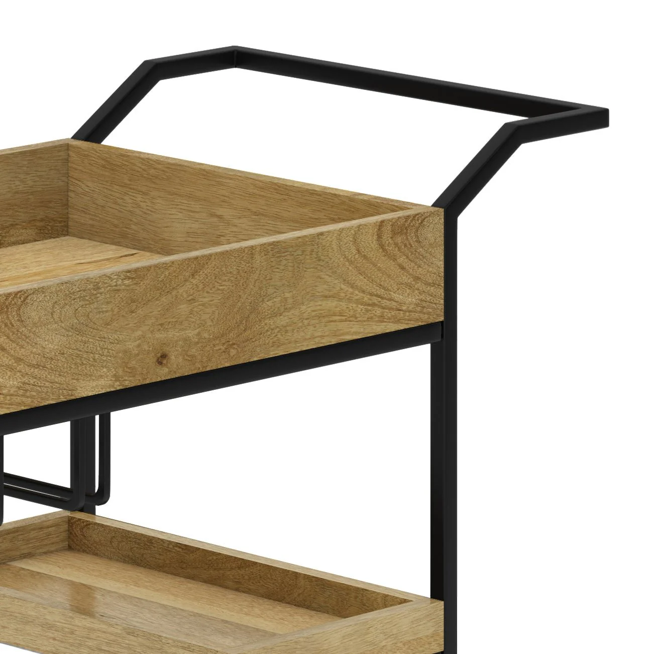 29 Bar Cart with Tray Top and Caster Wheels
