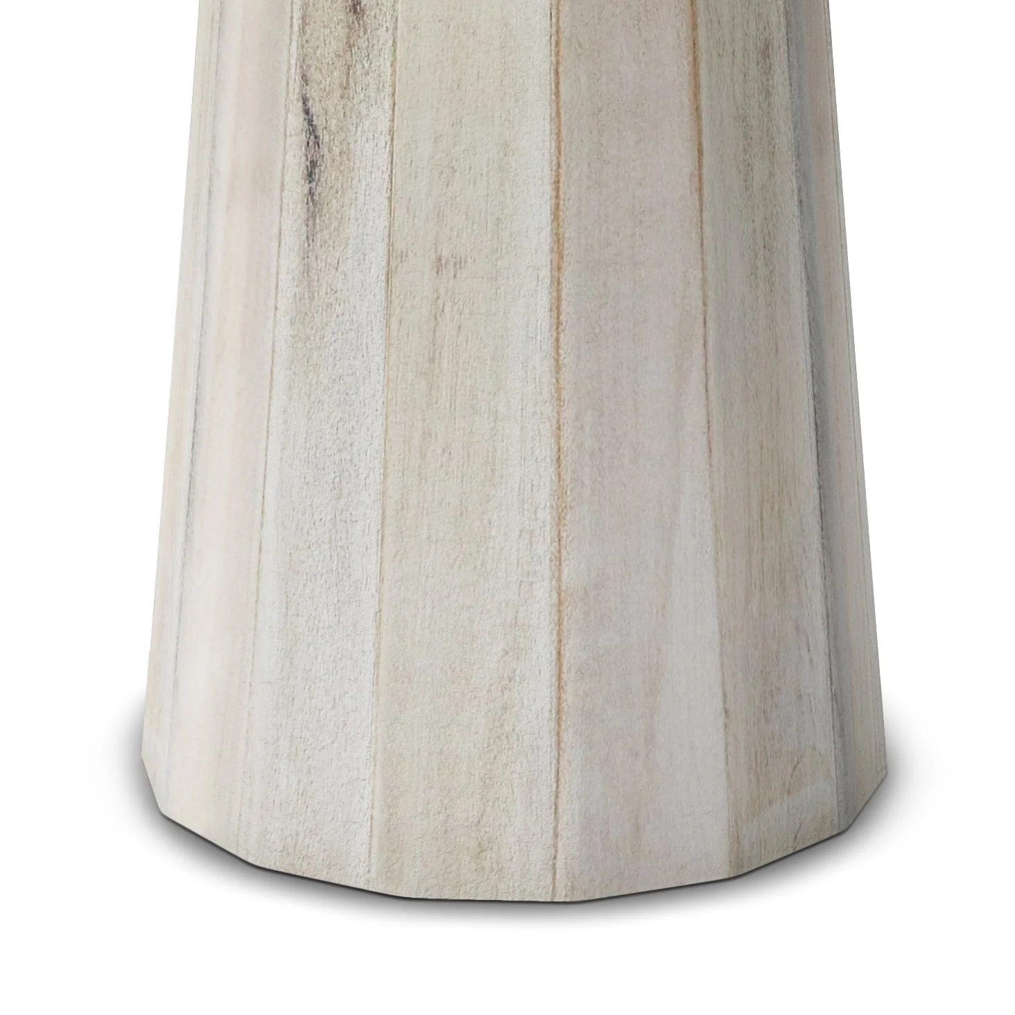 Pantomime Wooden Round Accent Table with Sculptural Design Base