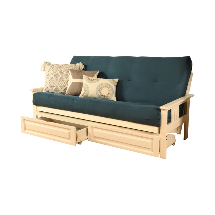 Stratford Full-Size Futon Frame Includes Storage Drawers and Mattress