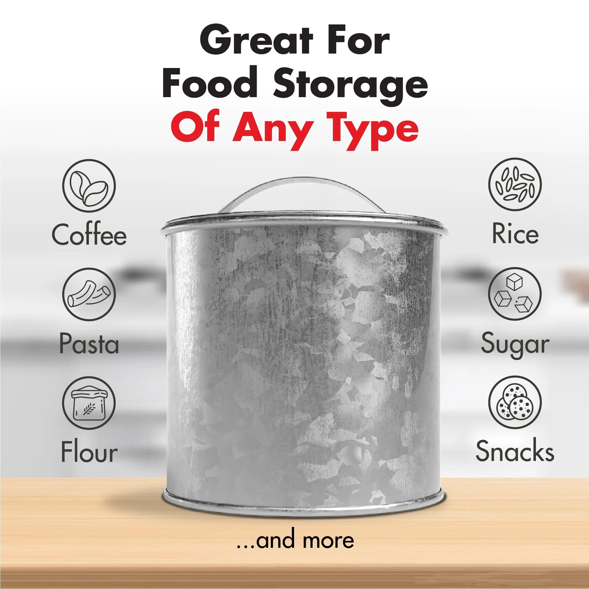 Amici Newport Galvanized Metal Storage Canister