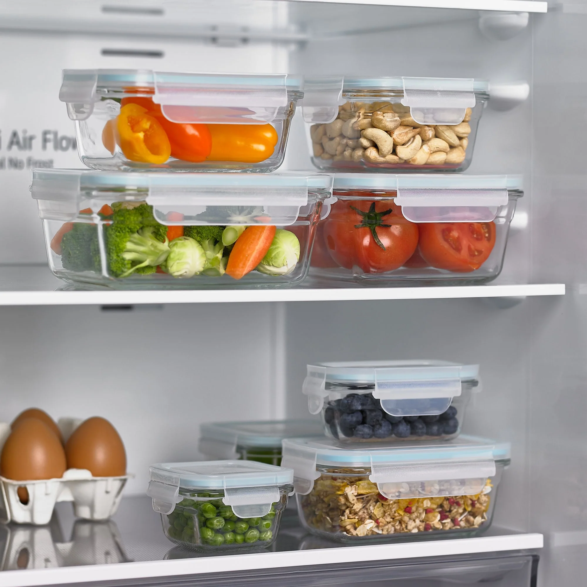 Glasslock Oven and Microwave Safe Glass Food Storage Containers 28 Piece Set
