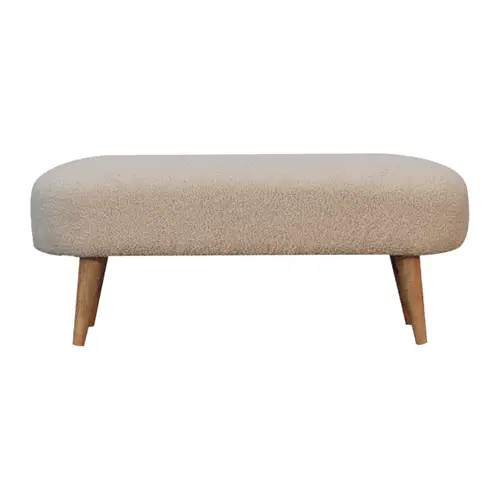 Upholstered Hallway Bench with Wood Legs