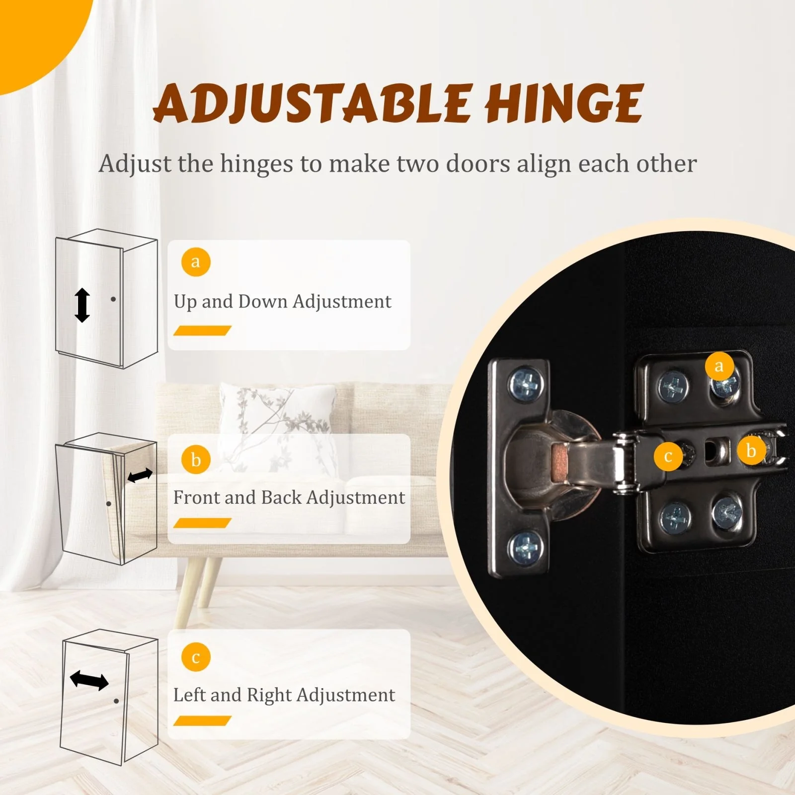 VEIKOUS Kitchen Pantry Storage Cabinet Cupboard with Framed Glass Door and Drawer