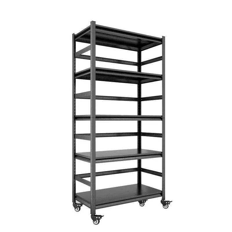 5-Tier Metal Shelving Unit Adjustable with Wheels 1750LBS Capacity