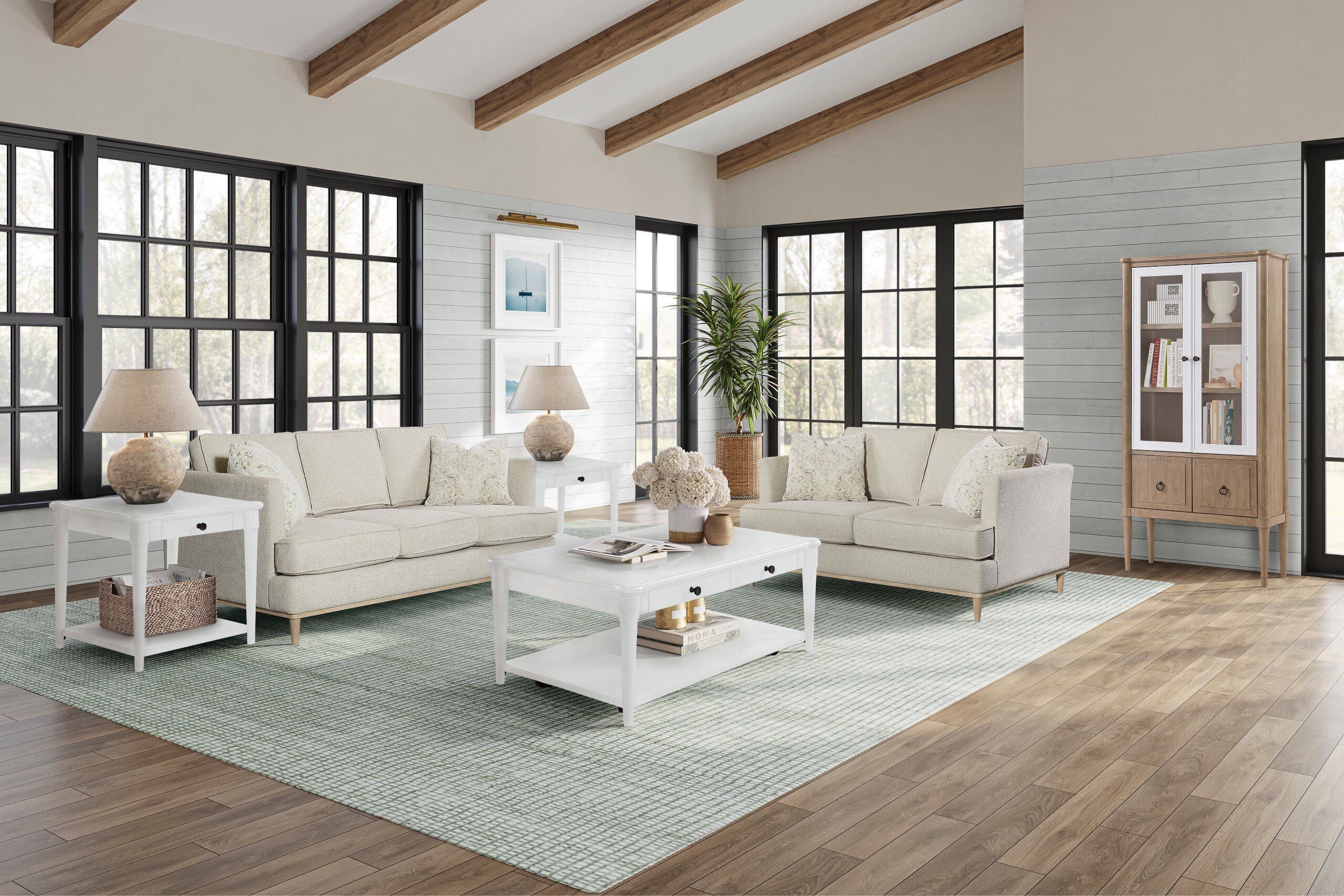 Sofa with 3 Reversable Cushions and 2 Pillows